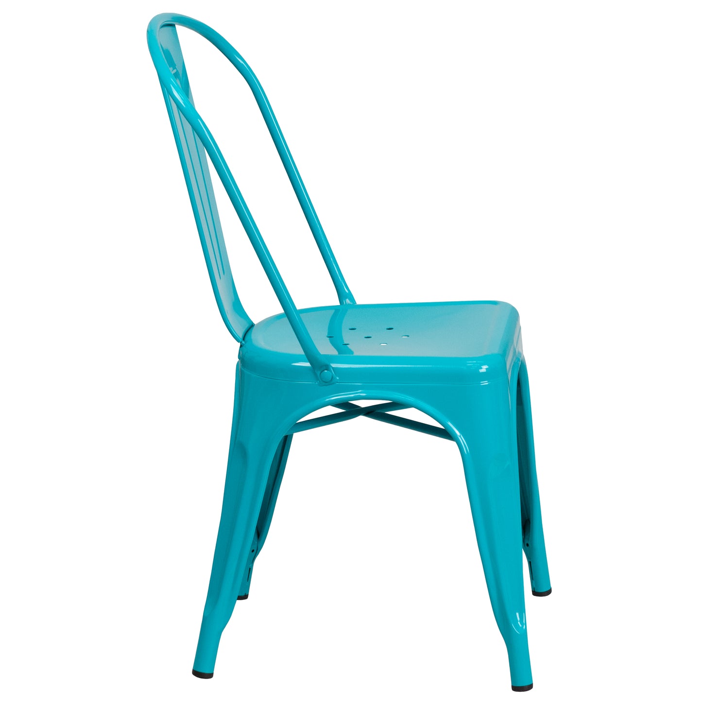 Crystal Teal-Blue Metal Chair ET-3534-CB-GG