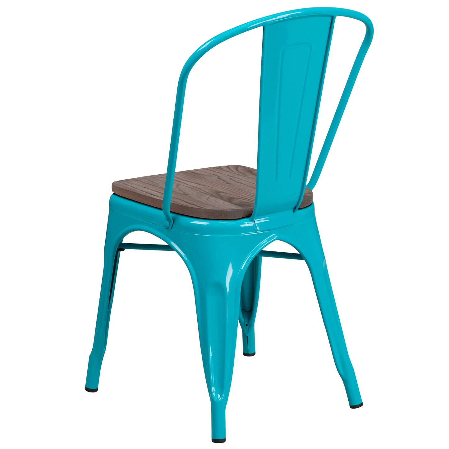 Crystal Teal-Blue Metal Chair ET-3534-CB-WD-GG