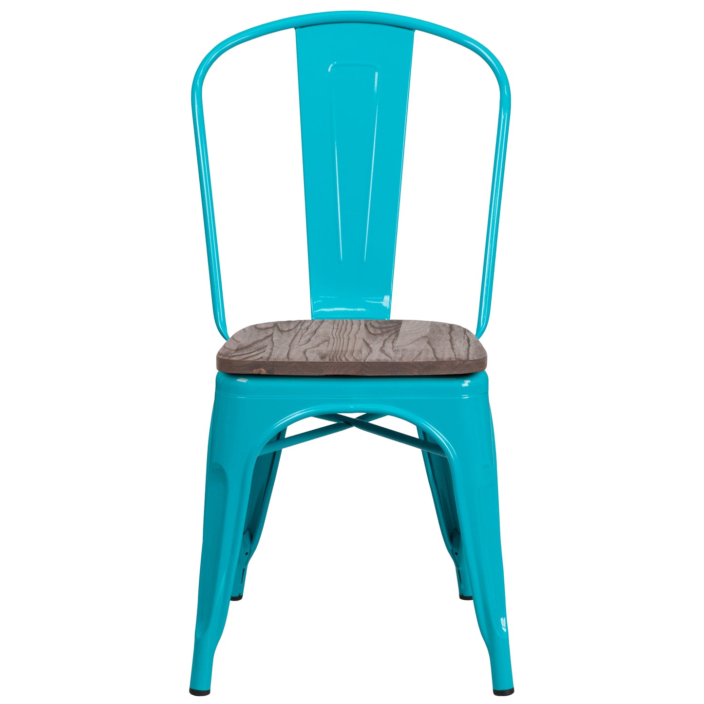 Crystal Teal-Blue Metal Chair ET-3534-CB-WD-GG