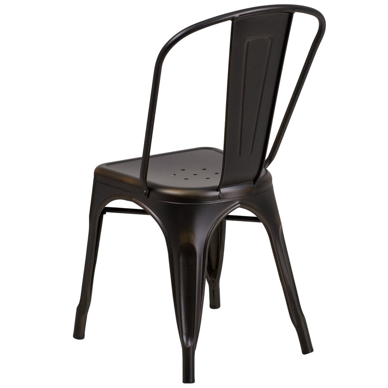 Stackable Metal Bistro Style Chair