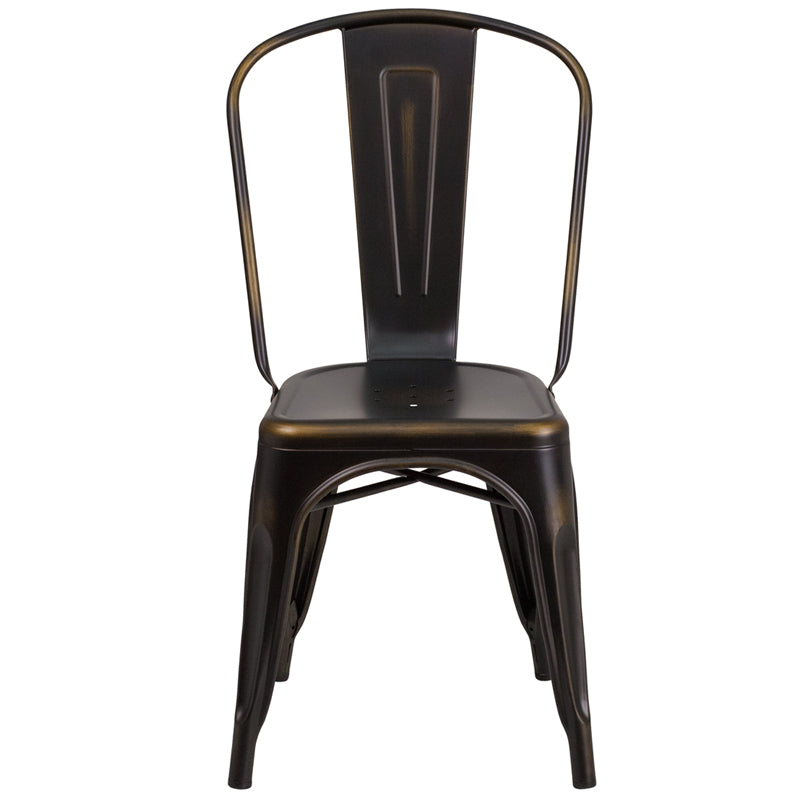 Distressed Copper Metal Chair ET-3534-COP-GG