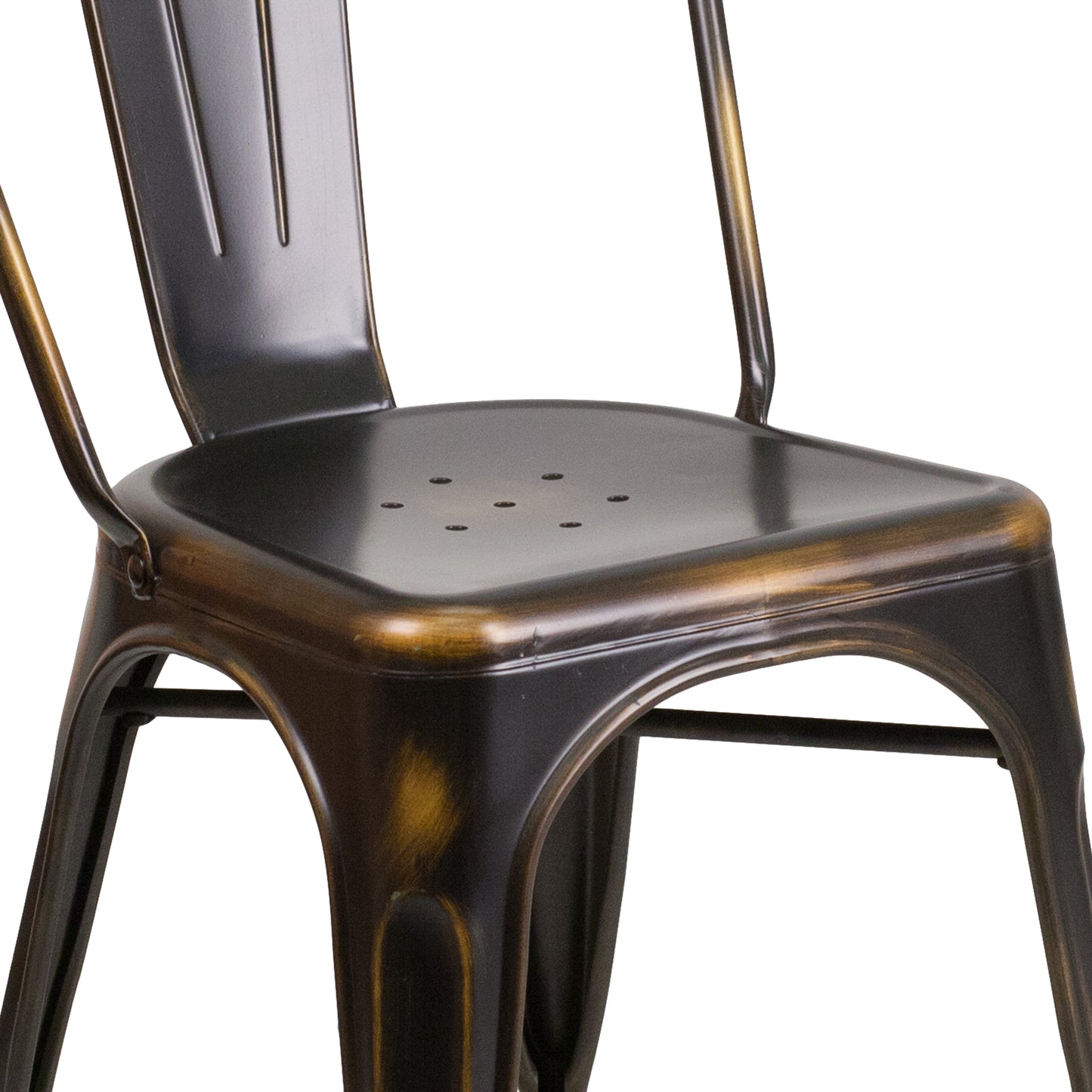 Distressed Copper Metal Chair ET-3534-COP-GG