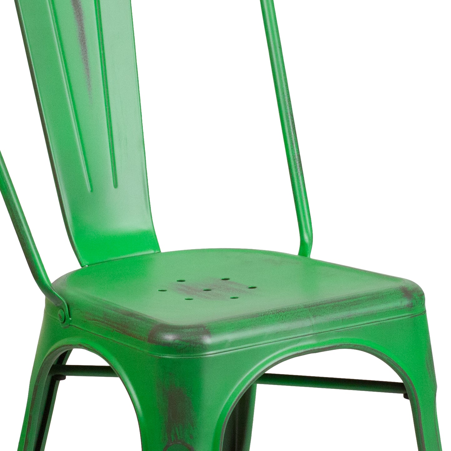 Distressed Green Metal Chair ET-3534-GN-GG