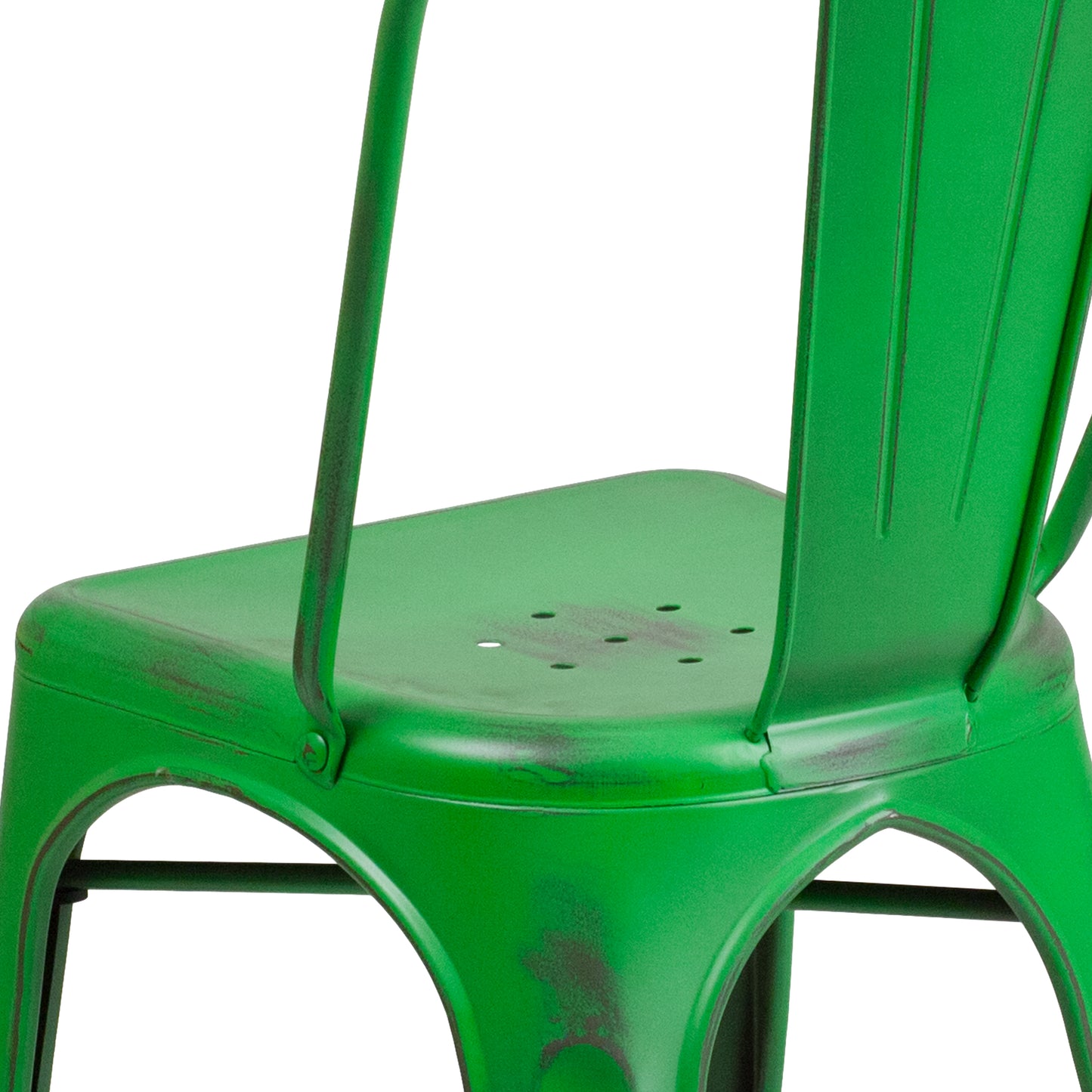 Distressed Green Metal Chair ET-3534-GN-GG