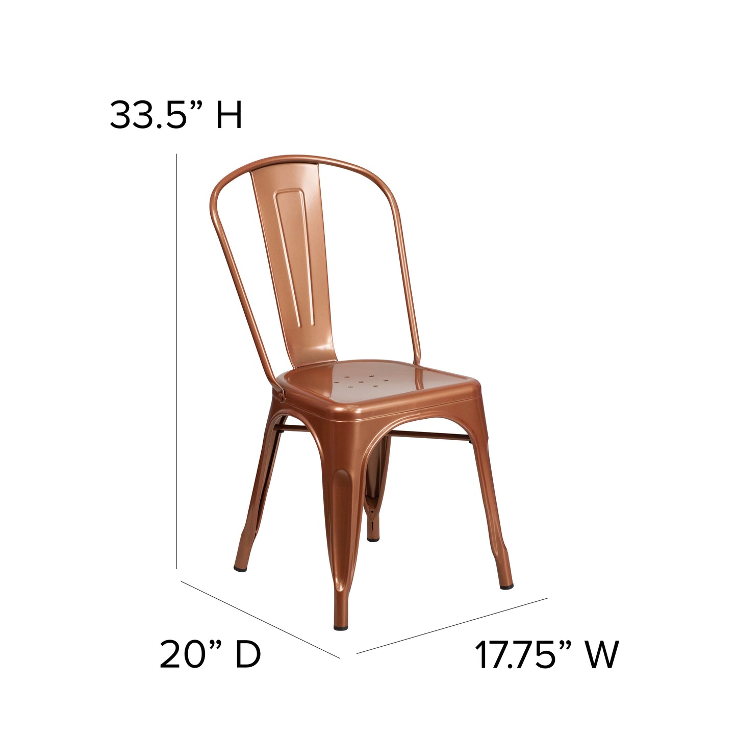 Copper Metal Chair ET-3534-POC-GG