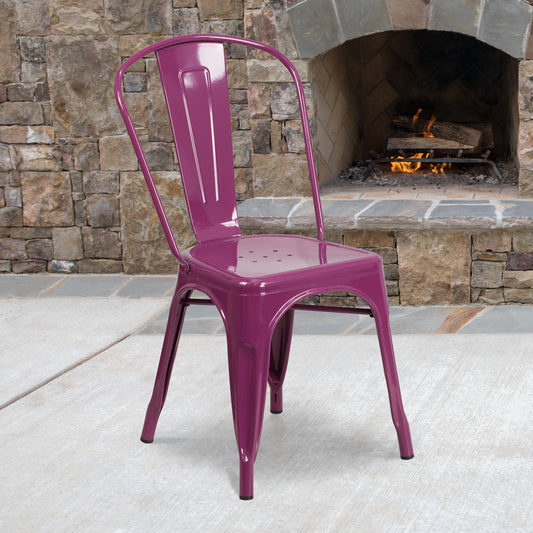 Purple Metal Chair ET-3534-PUR-GG