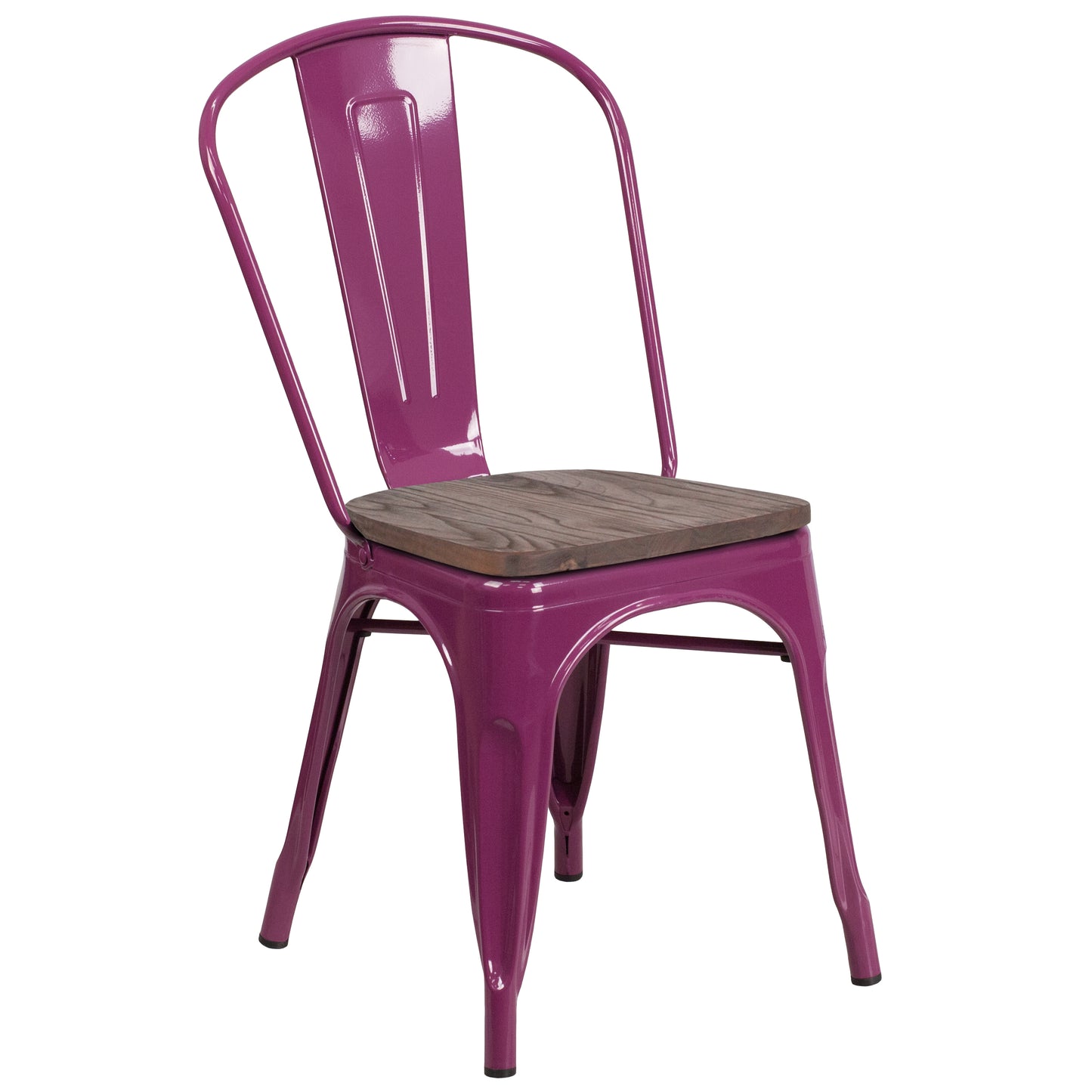 Purple Metal Chair ET-3534-PUR-WD-GG