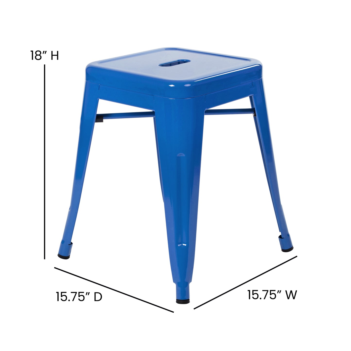 4 Pack Royal Blue Metal Stool ET-BT3503-18-BL-GG