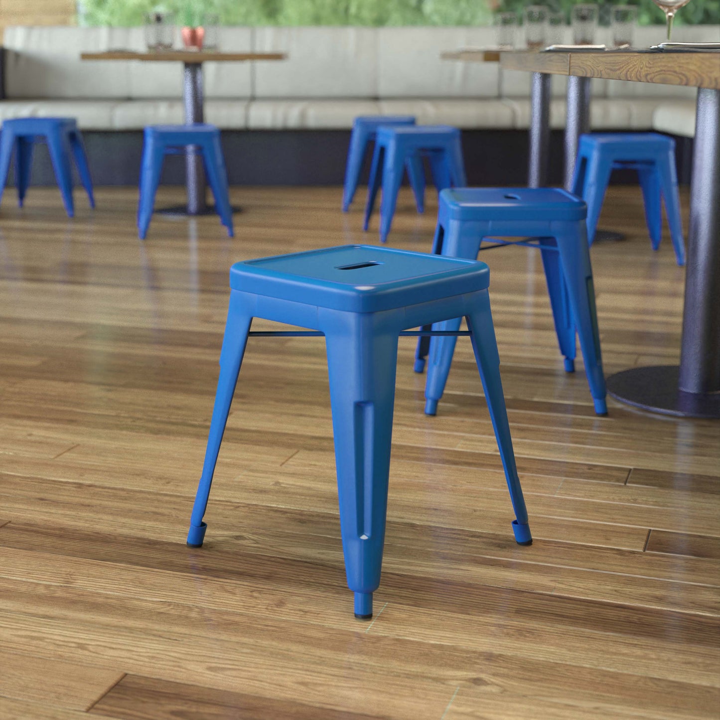 4 Pack Royal Blue Metal Stool ET-BT3503-18-BL-GG