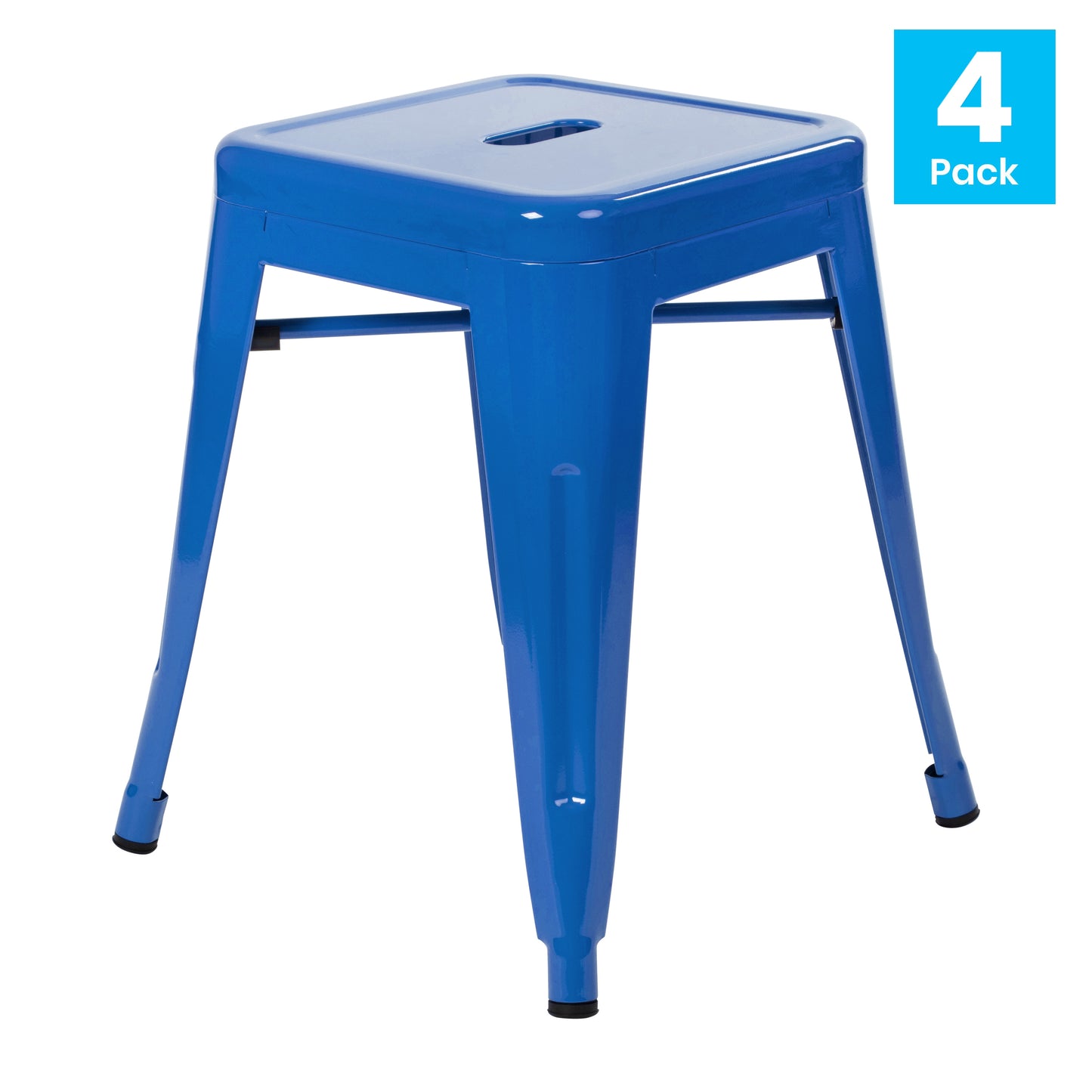 4 Pack Royal Blue Metal Stool ET-BT3503-18-BL-GG