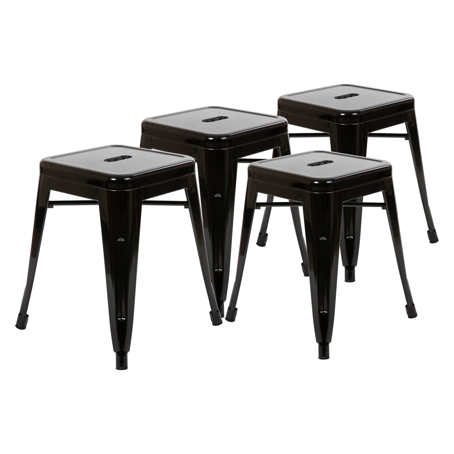 4 Pack Black Metal Stool ET-BT3503-18-BLK-GG