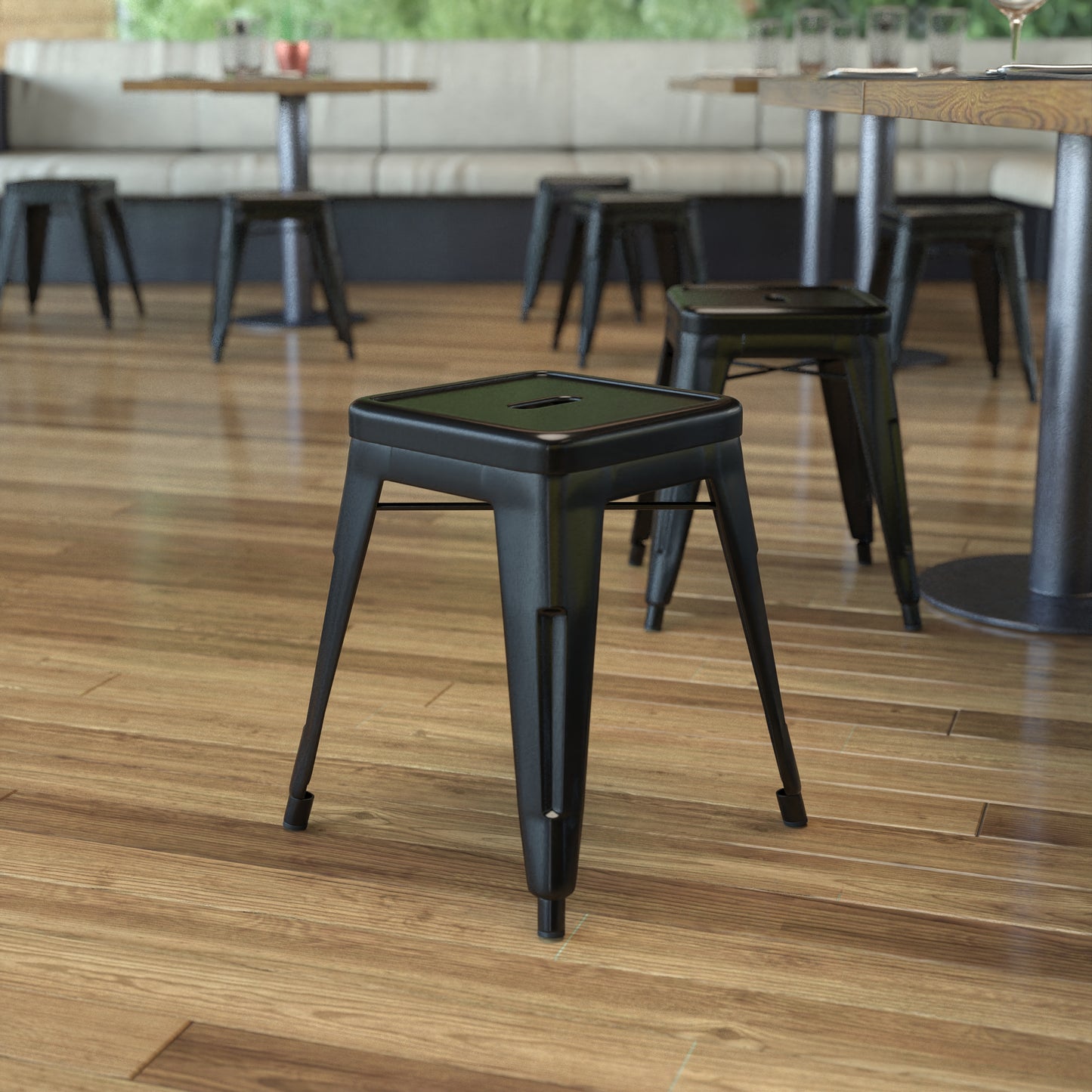 4 Pack Black Metal Stool ET-BT3503-18-BLK-GG