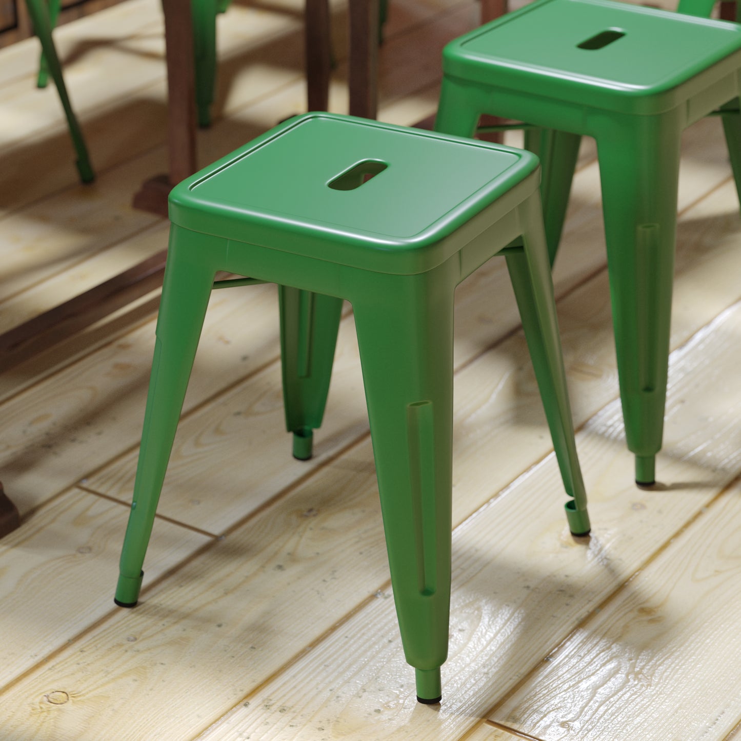 4 Pack Green Metal Stool ET-BT3503-18-GN-GG