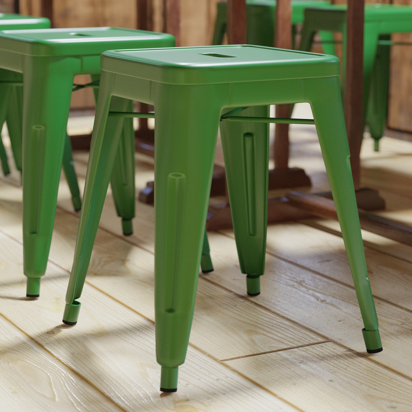 4 Pack Green Metal Stool ET-BT3503-18-GN-GG