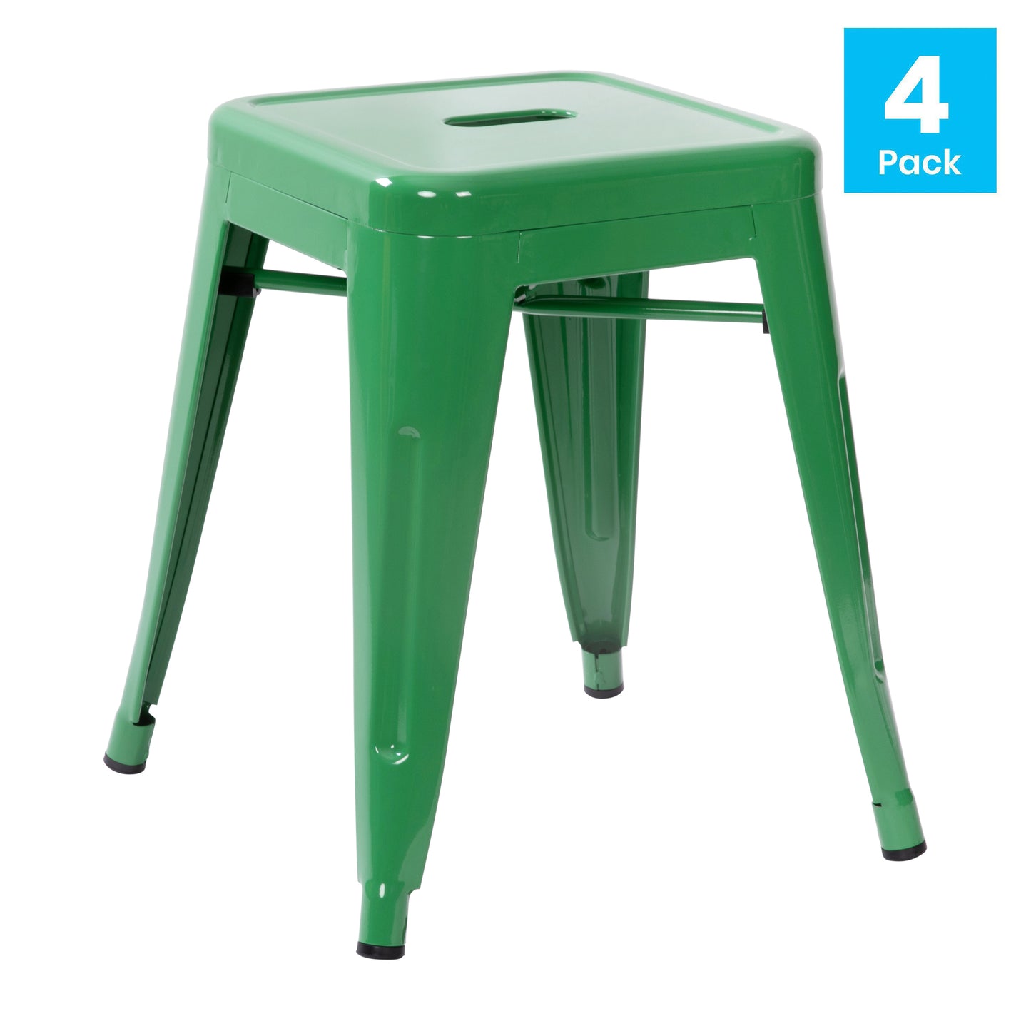 4 Pack Green Metal Stool ET-BT3503-18-GN-GG