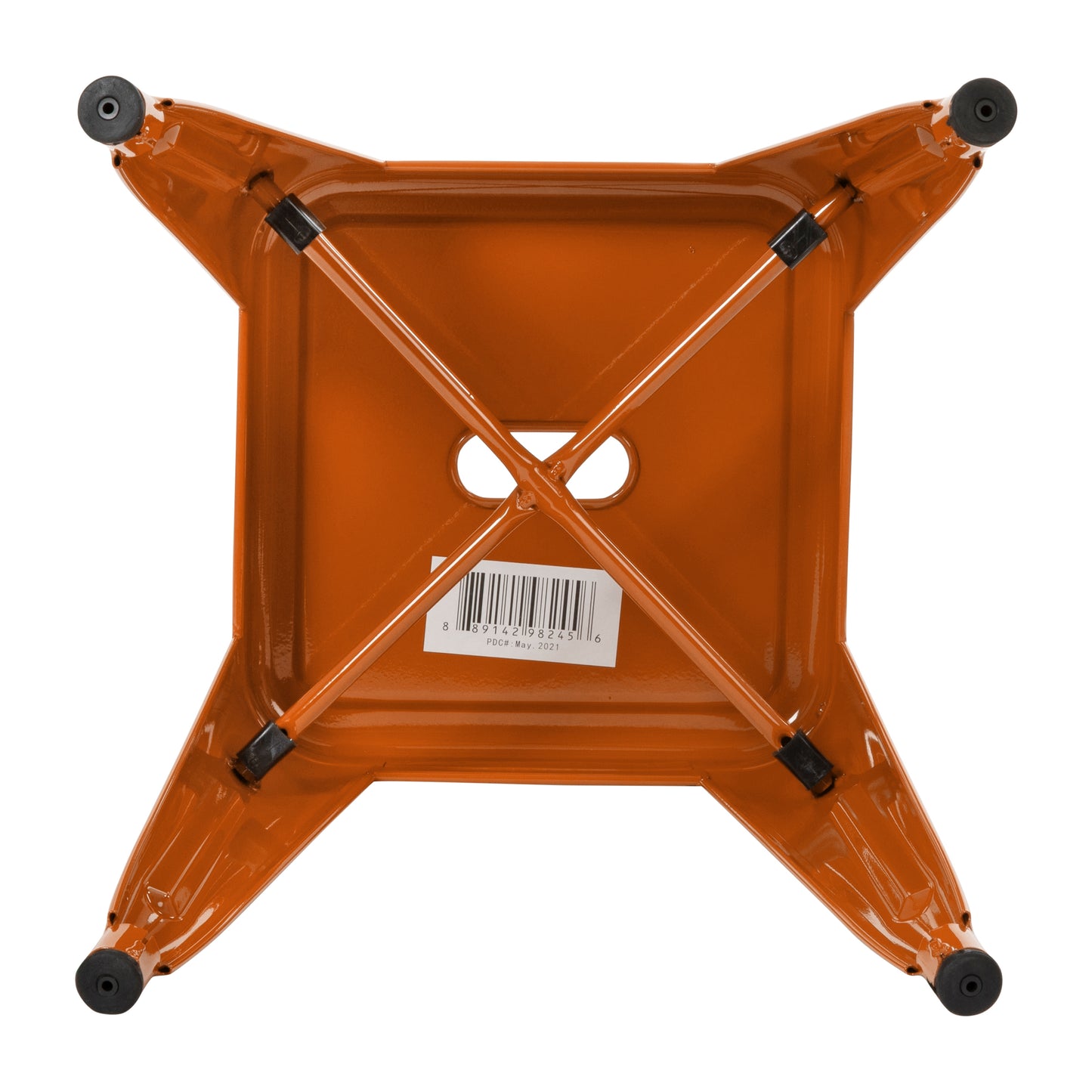 4 Pack Orange Metal Stool ET-BT3503-18-ORG-GG