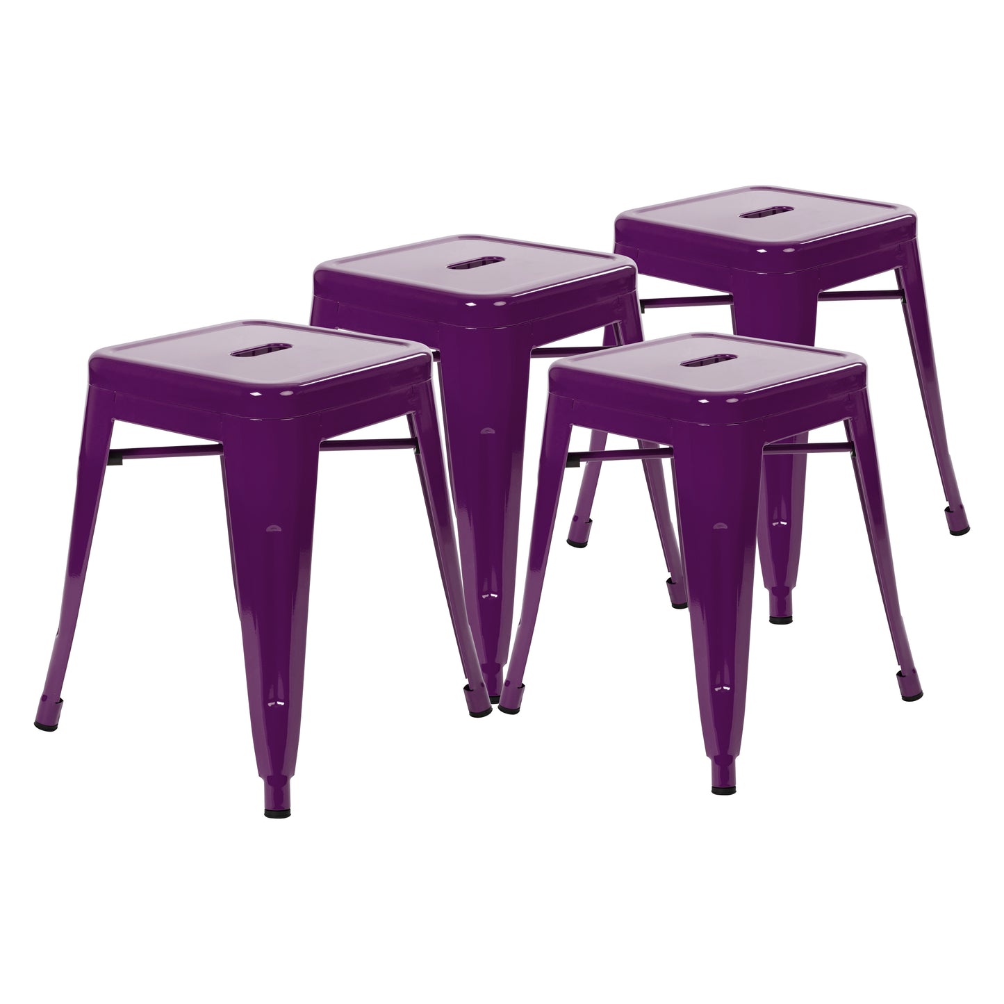 4 Pack Purple Metal Stool ET-BT3503-18-PR-GG