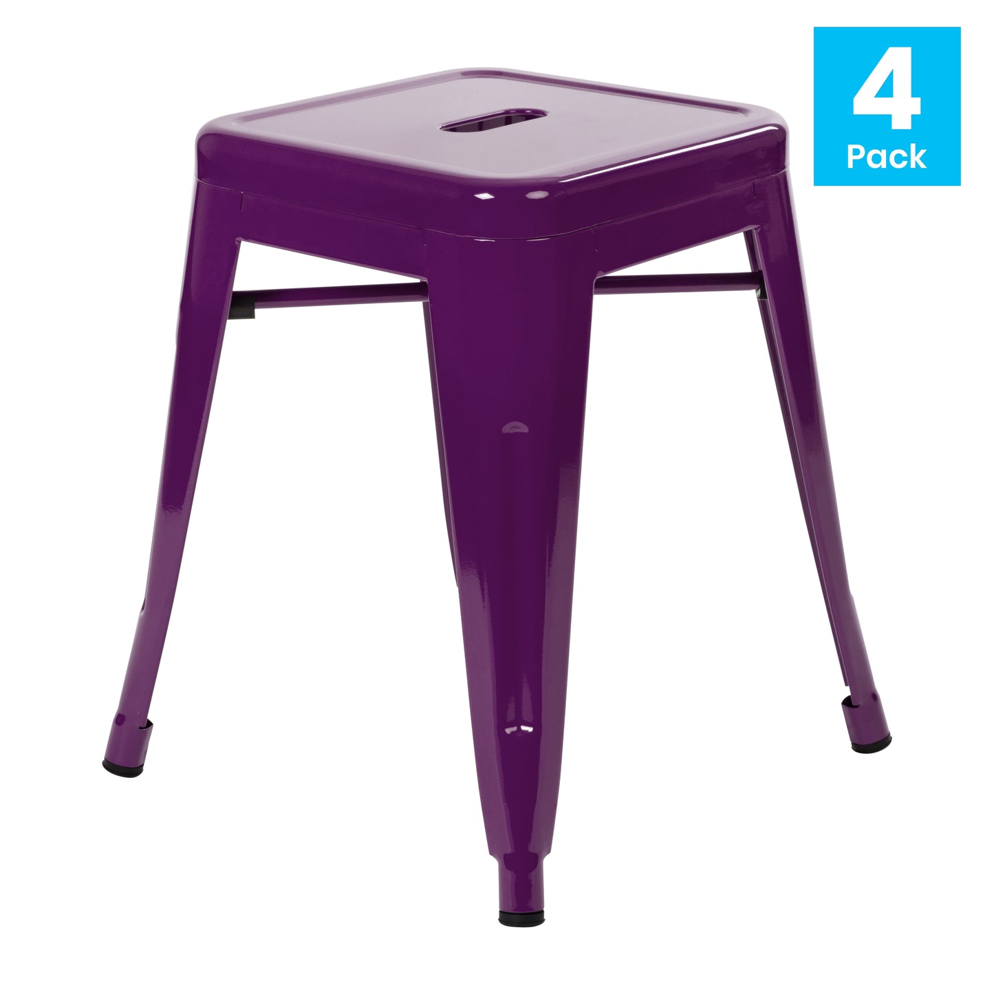 4 Pack Purple Metal Stool ET-BT3503-18-PR-GG