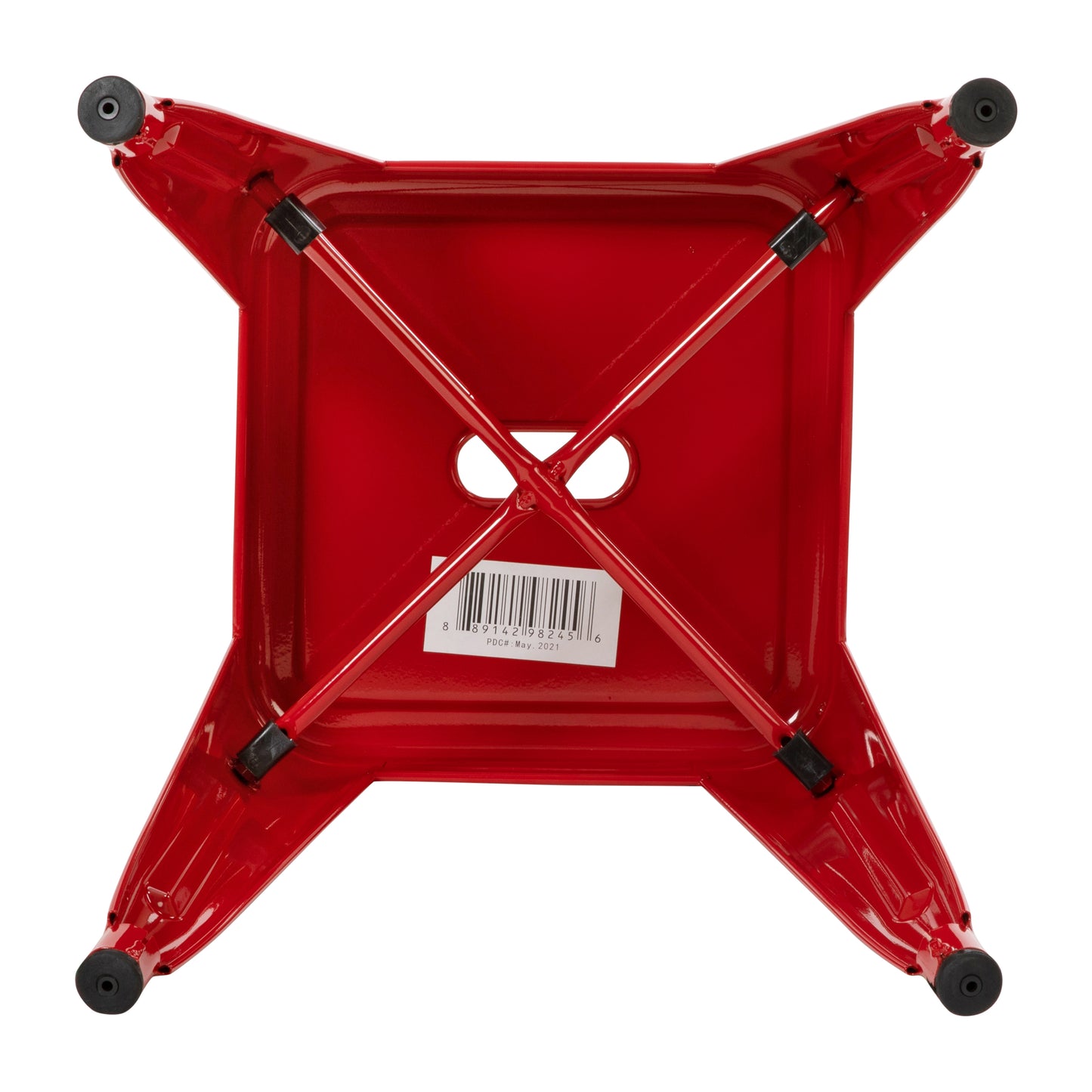 4 Pack Red Metal Stool ET-BT3503-18-RED-GG