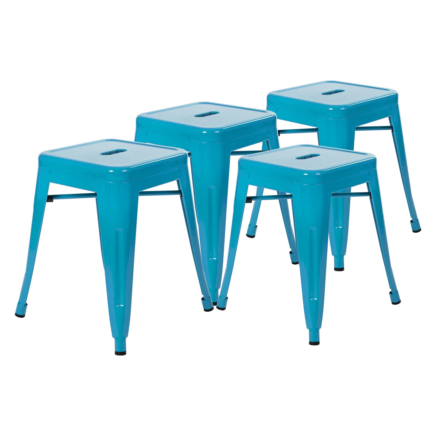 4 Pack Teal Metal Stool ET-BT3503-18-TL-GG