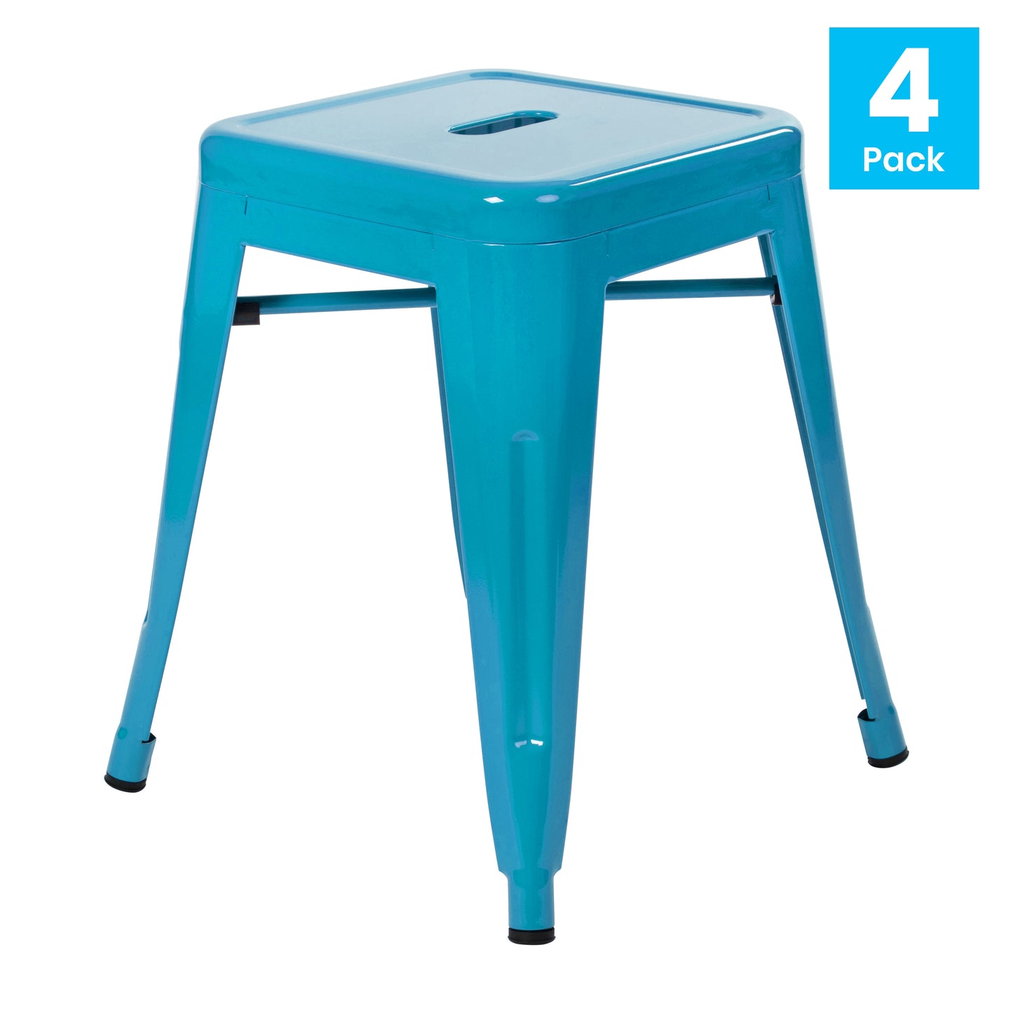 4 Pack Teal Metal Stool ET-BT3503-18-TL-GG