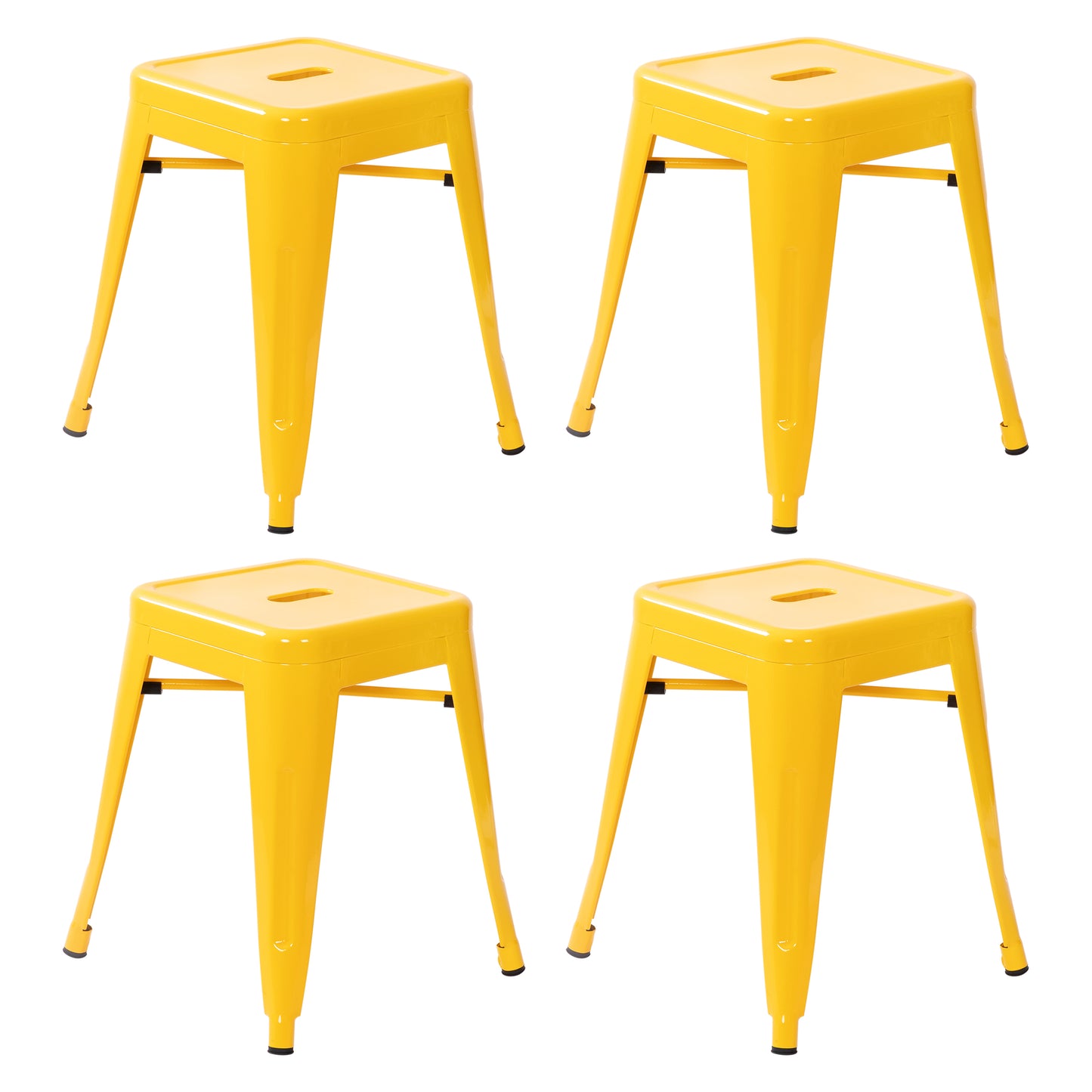 4 Pack Yellow Metal Stool ET-BT3503-18-YL-GG