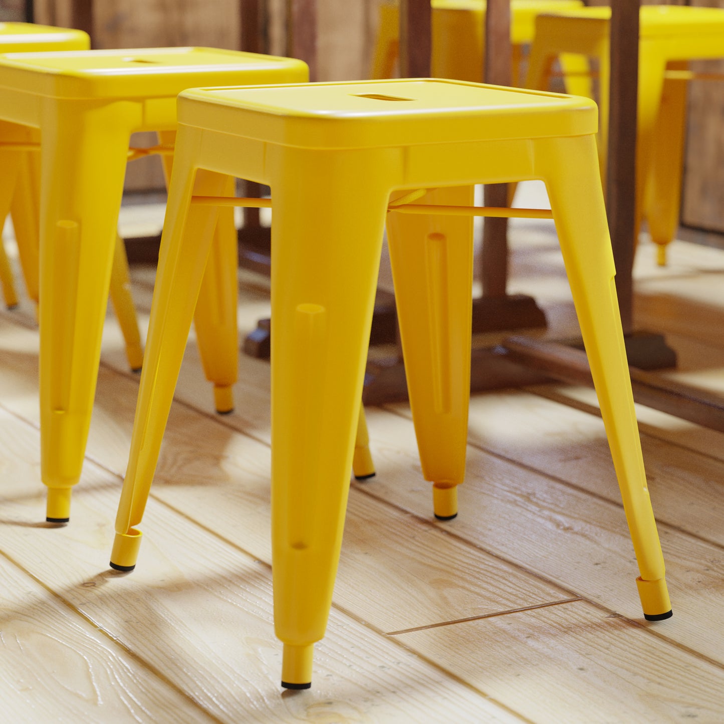 4 Pack Yellow Metal Stool ET-BT3503-18-YL-GG