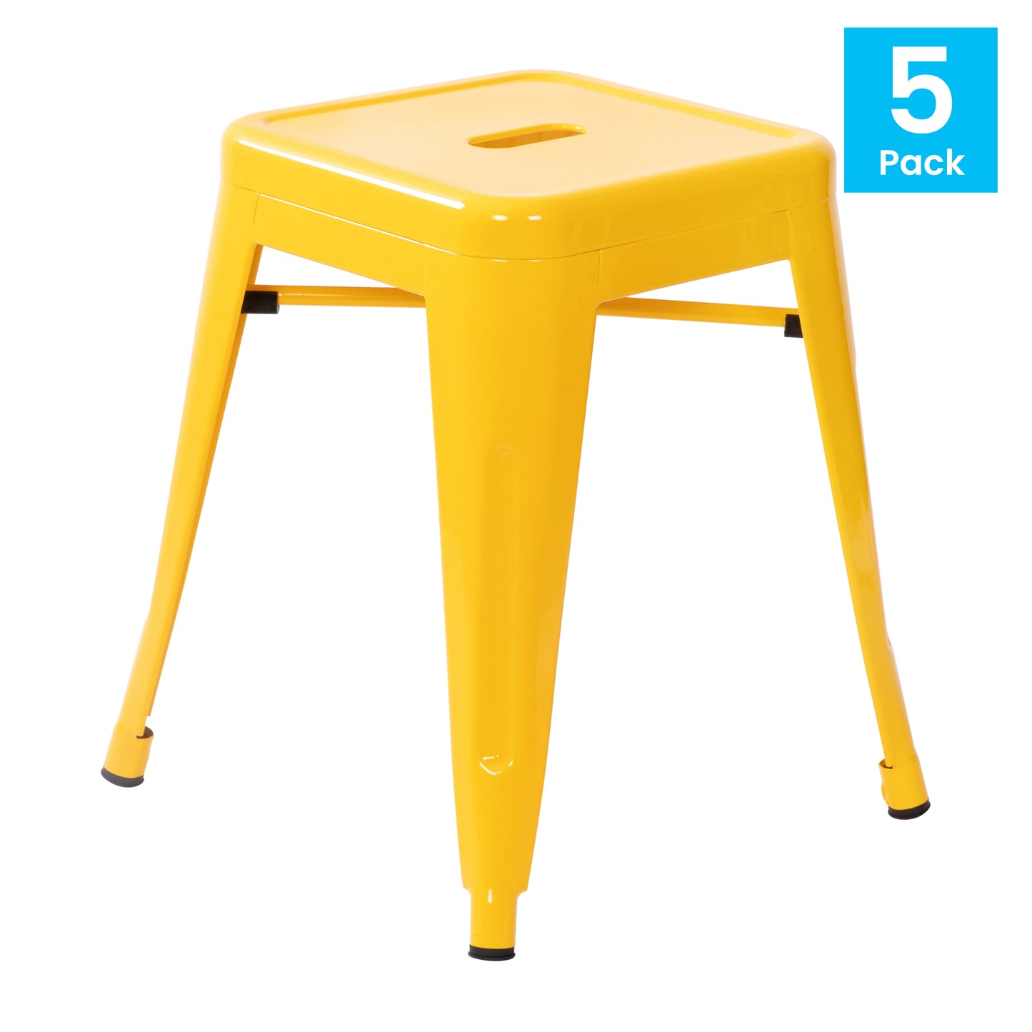 4 Pack Yellow Metal Stool ET-BT3503-18-YL-GG