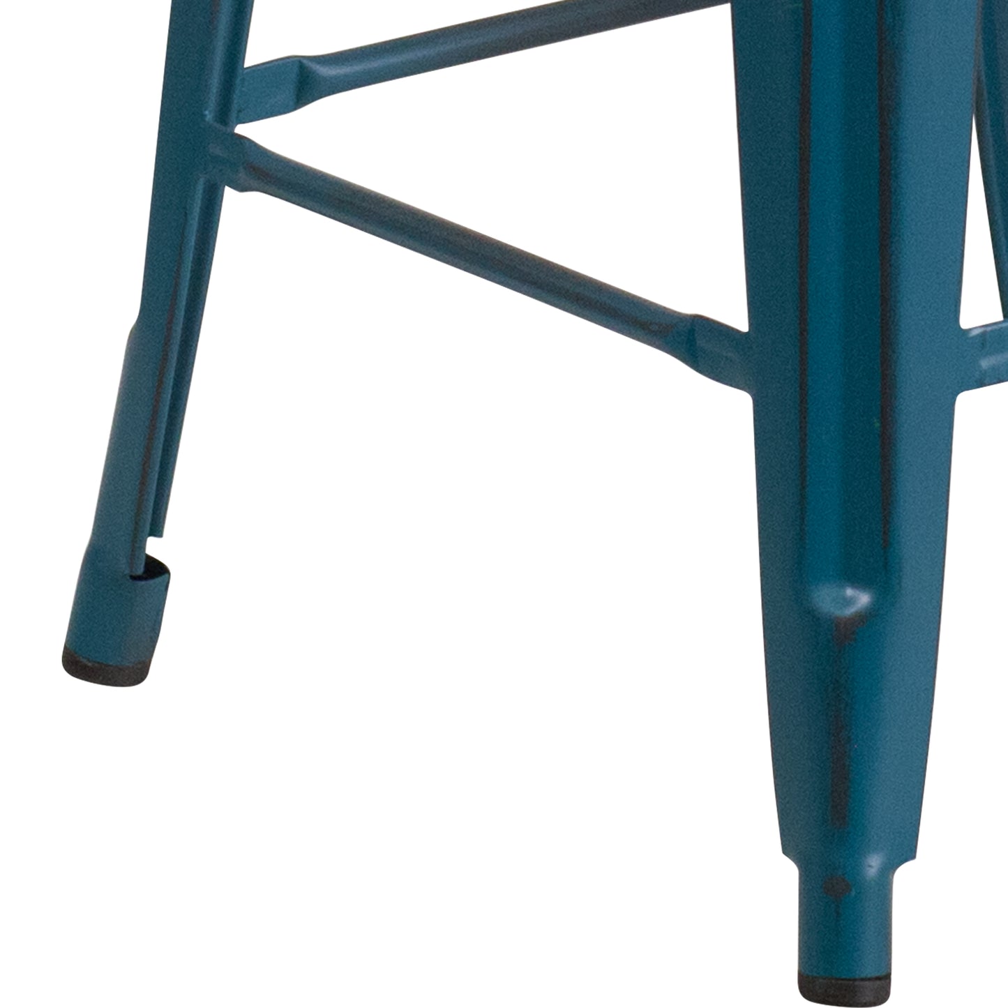 Distressed Blue Metal Stool ET-BT3503-24-AB-GG