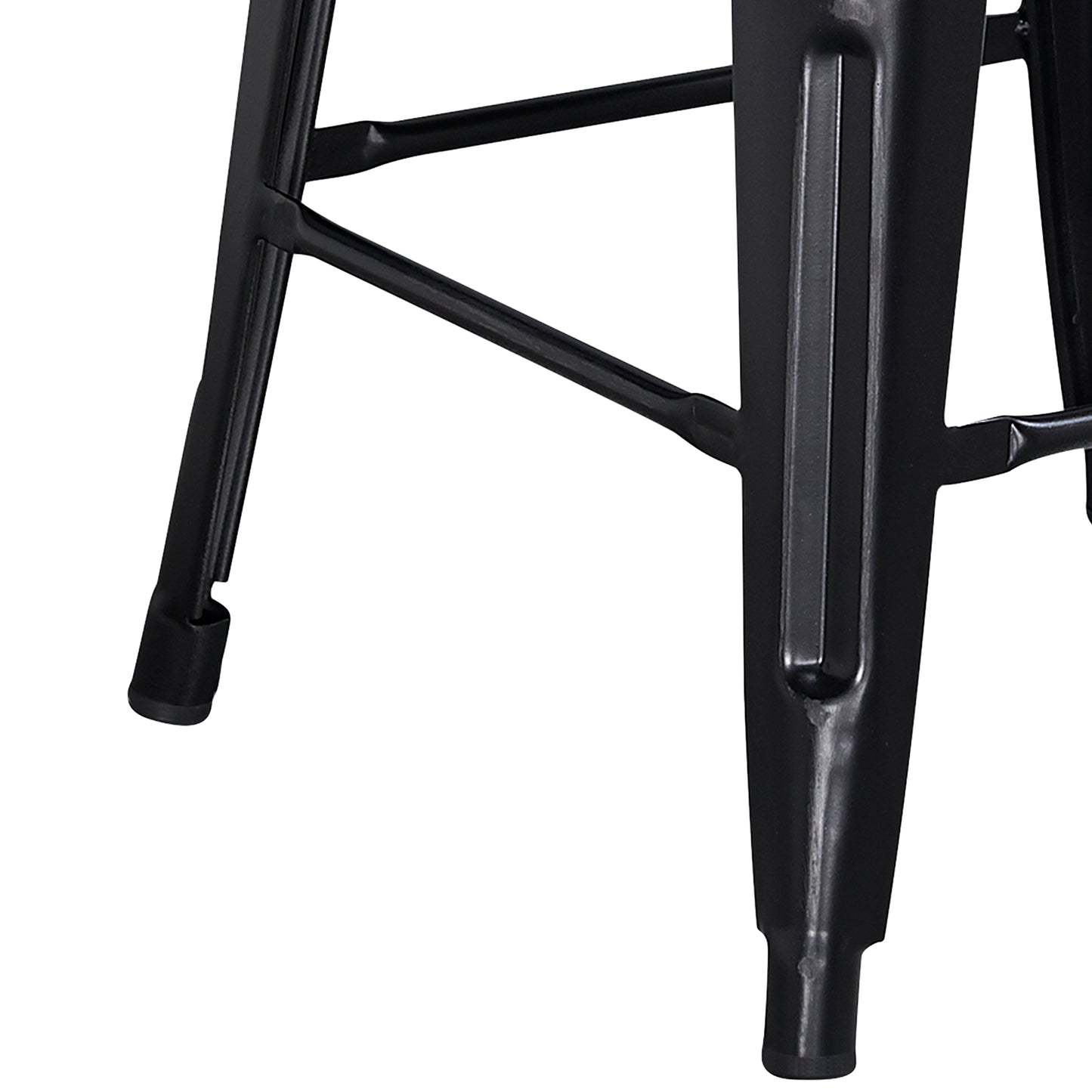 Distressed Black Metal Stool ET-BT3503-24-BK-GG