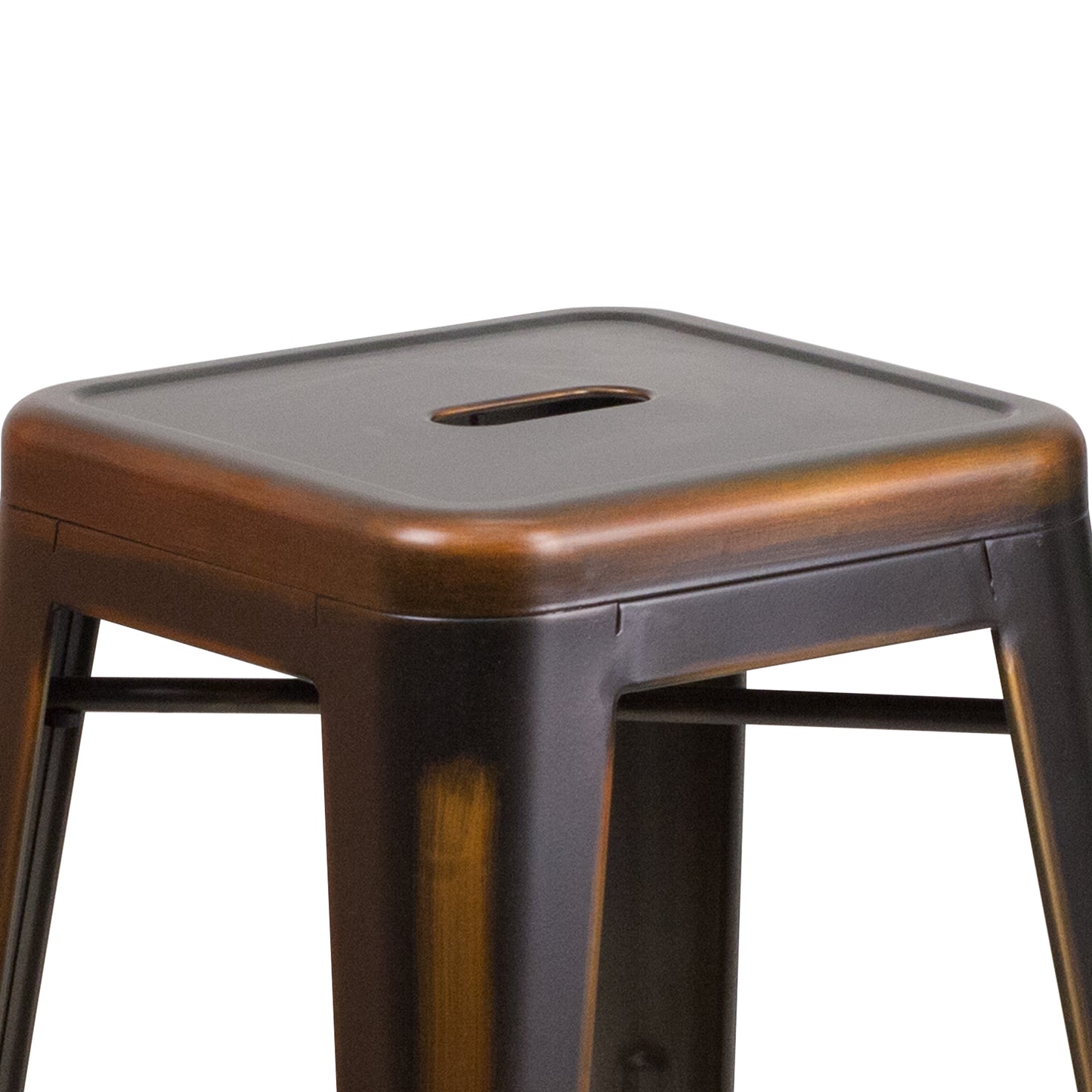 Distressed Copper Metal Stool ET-BT3503-24-COP-GG