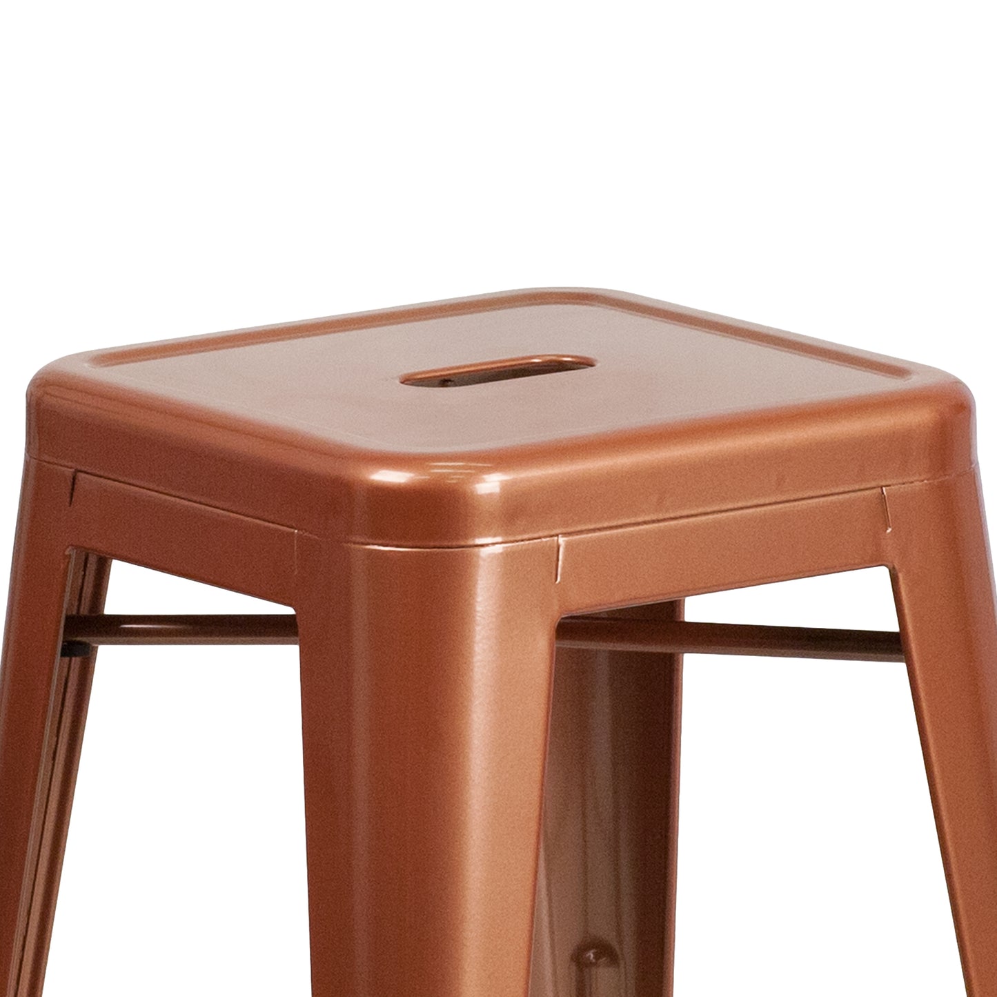 24" Copper No Back Metal Stool ET-BT3503-24-POC-GG