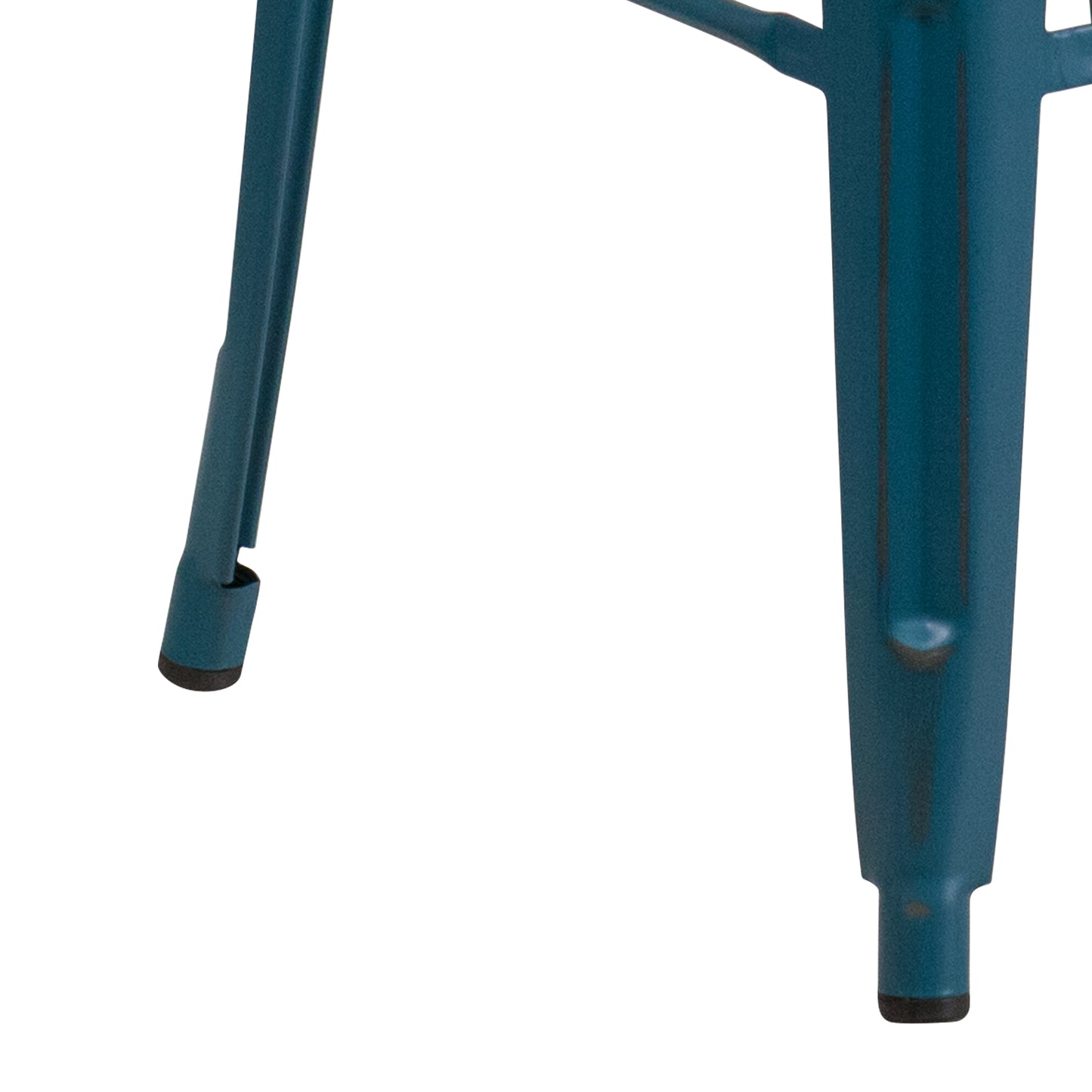 Distressed Blue Metal Stool ET-BT3503-30-AB-GG