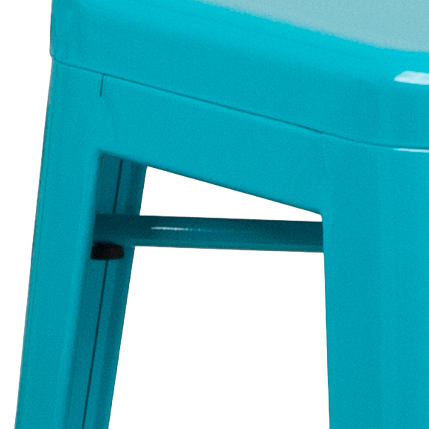 30" Teal No Back Metal Stool ET-BT3503-30-CB-GG