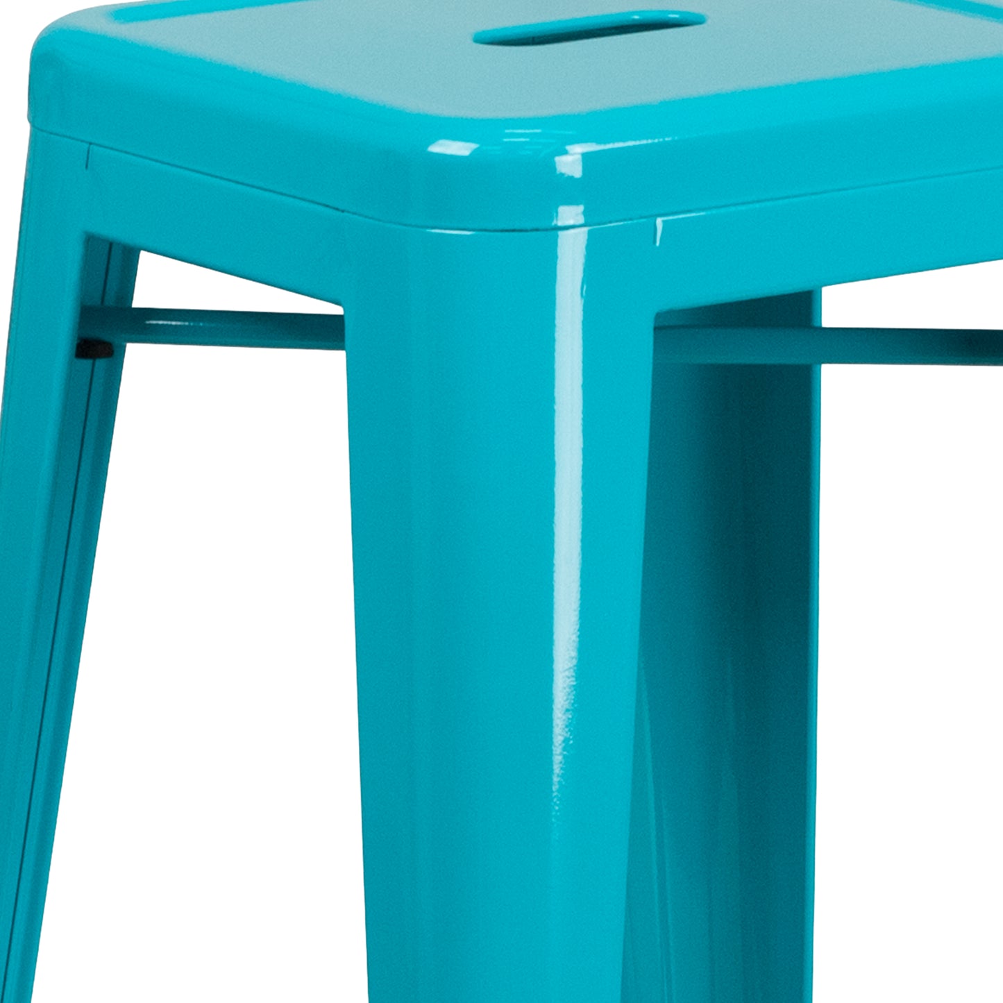 30" Teal No Back Metal Stool ET-BT3503-30-CB-GG