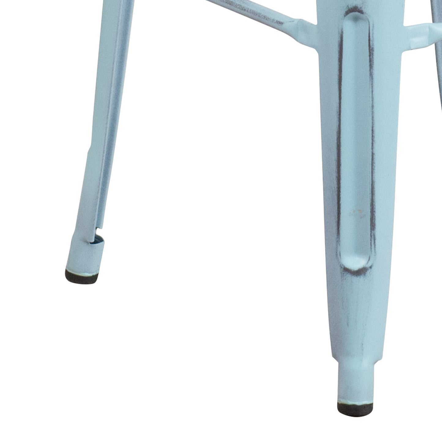 Distressed Gn-Blue Metal Stool ET-BT3503-30-DB-GG