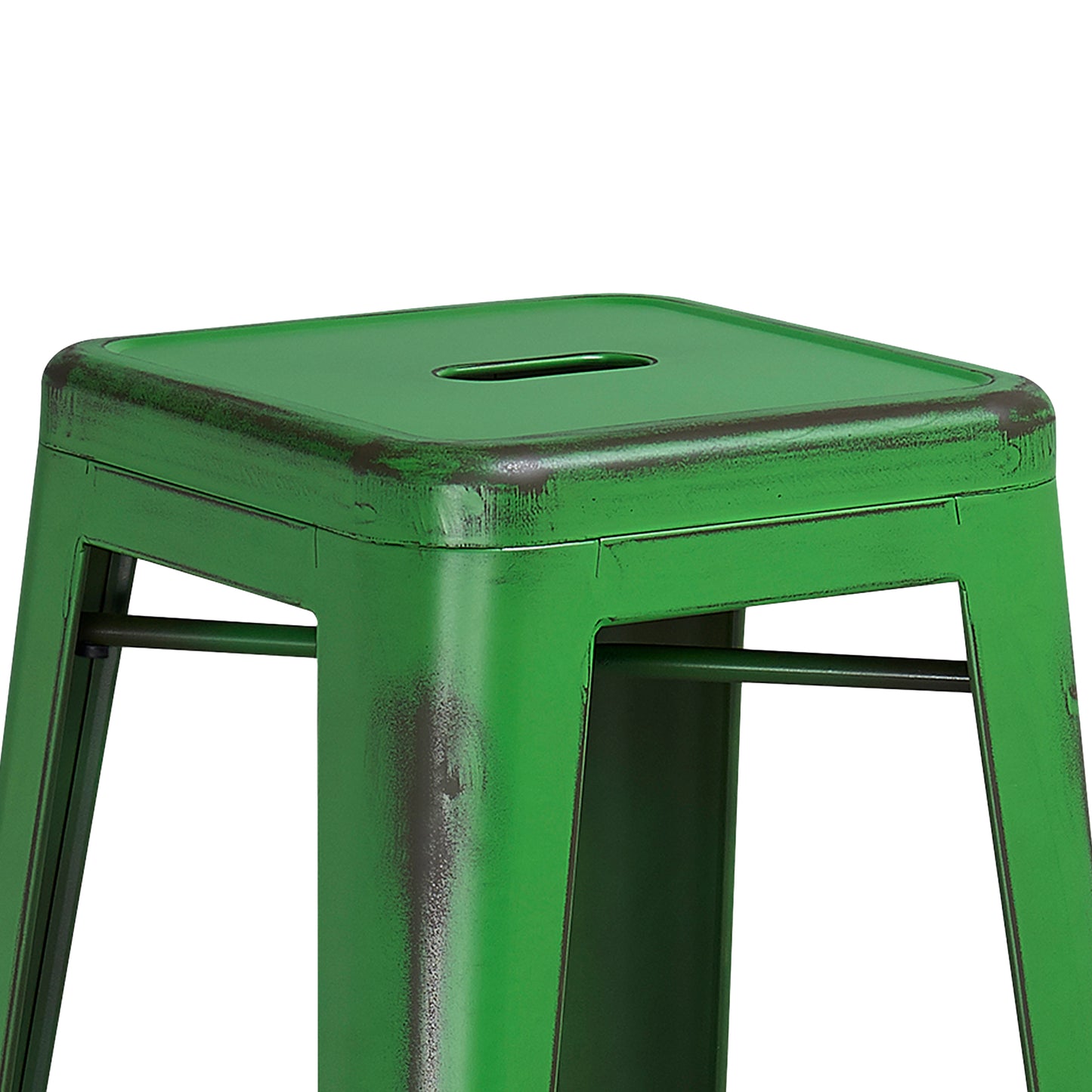 Distressed Green Metal Stool ET-BT3503-30-GN-GG