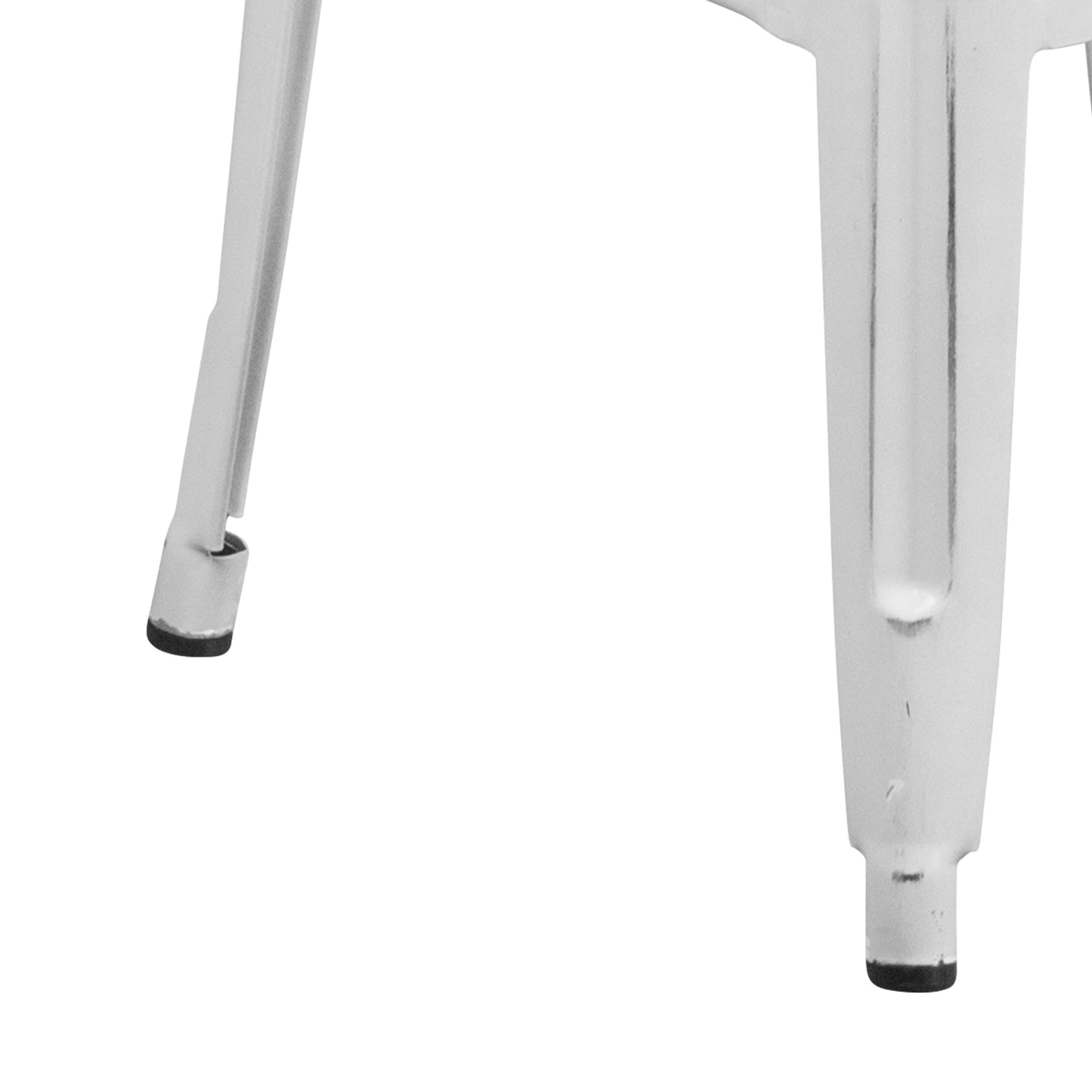 Distressed White Metal Stool ET-BT3503-30-WH-GG