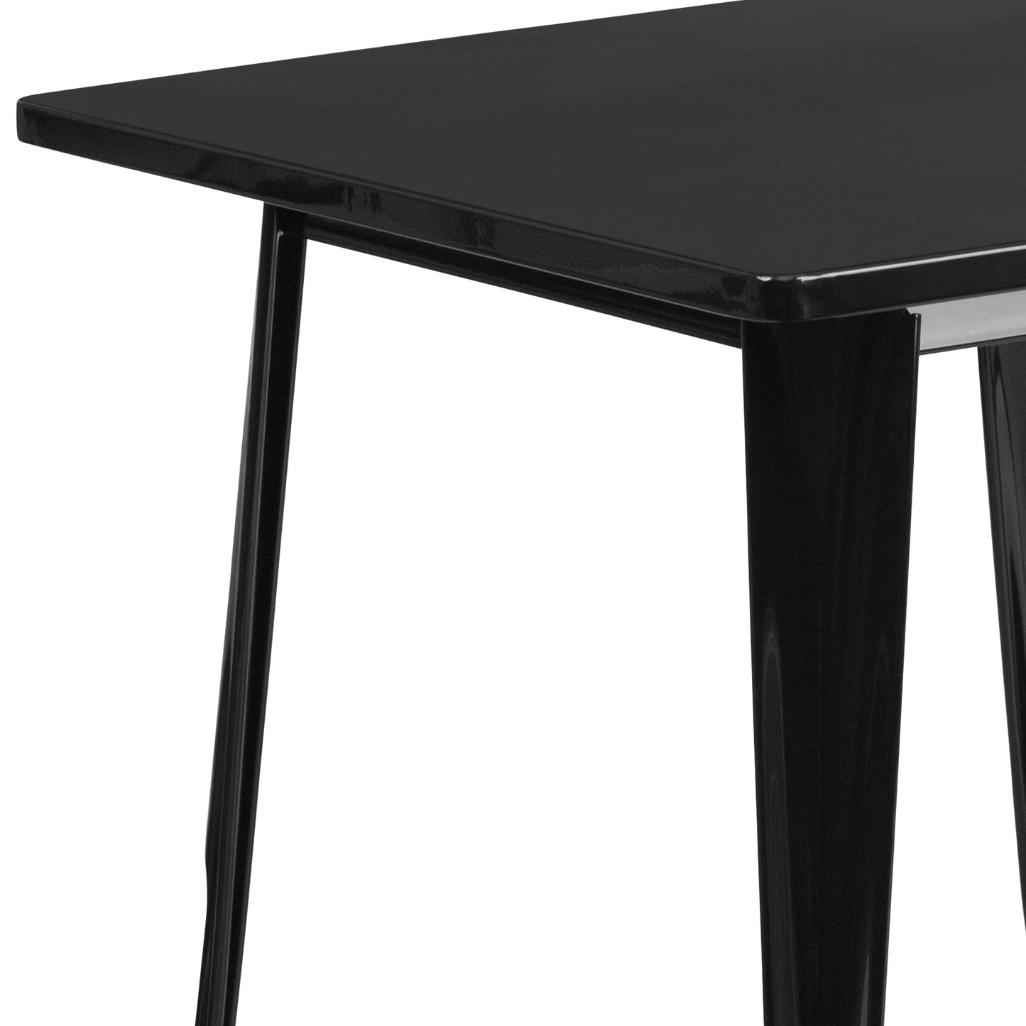 31.5SQ Black Metal Table ET-CT002-1-BK-GG