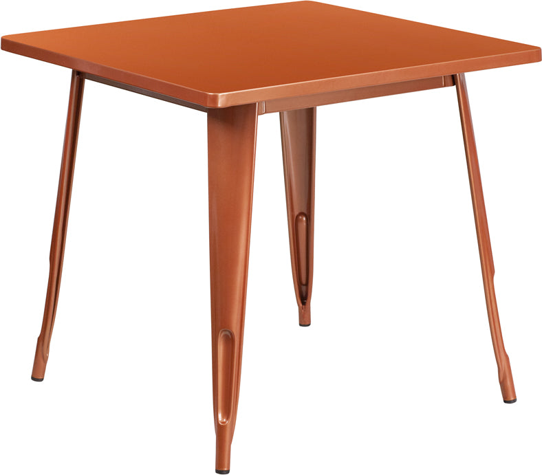 31.5SQ Copper Metal Table ET-CT002-1-POC-GG