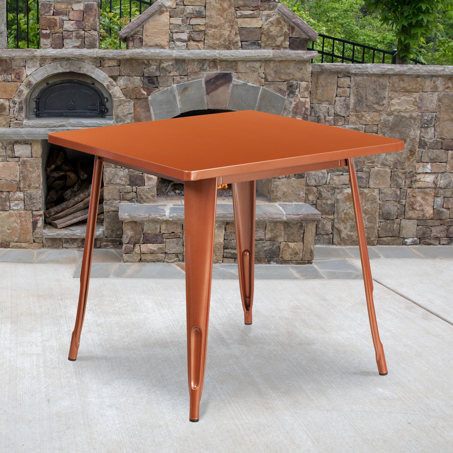 31.5SQ Copper Metal Table ET-CT002-1-POC-GG