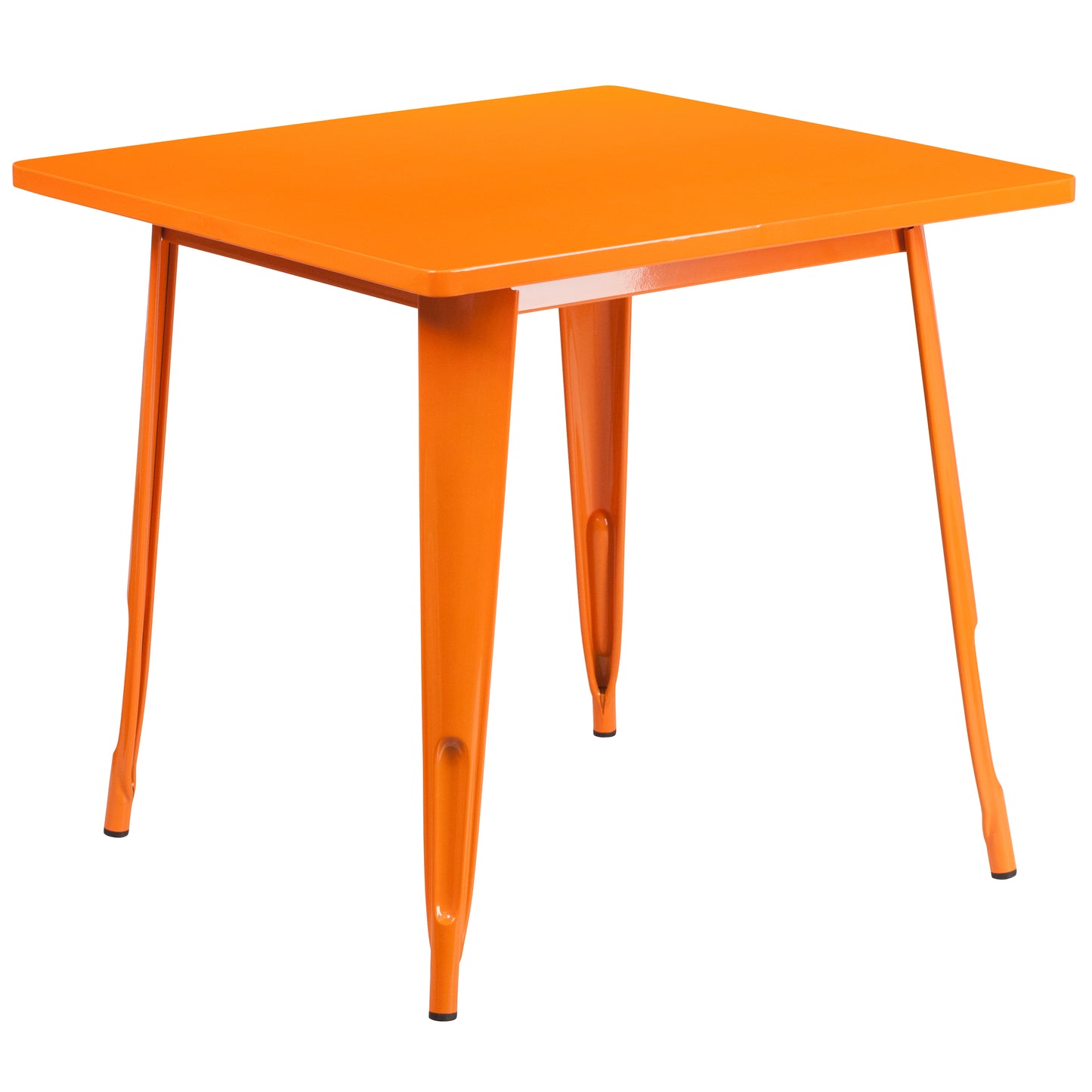 31.5SQ Orange Metal Table Set ET-CT002-4-70-OR-GG