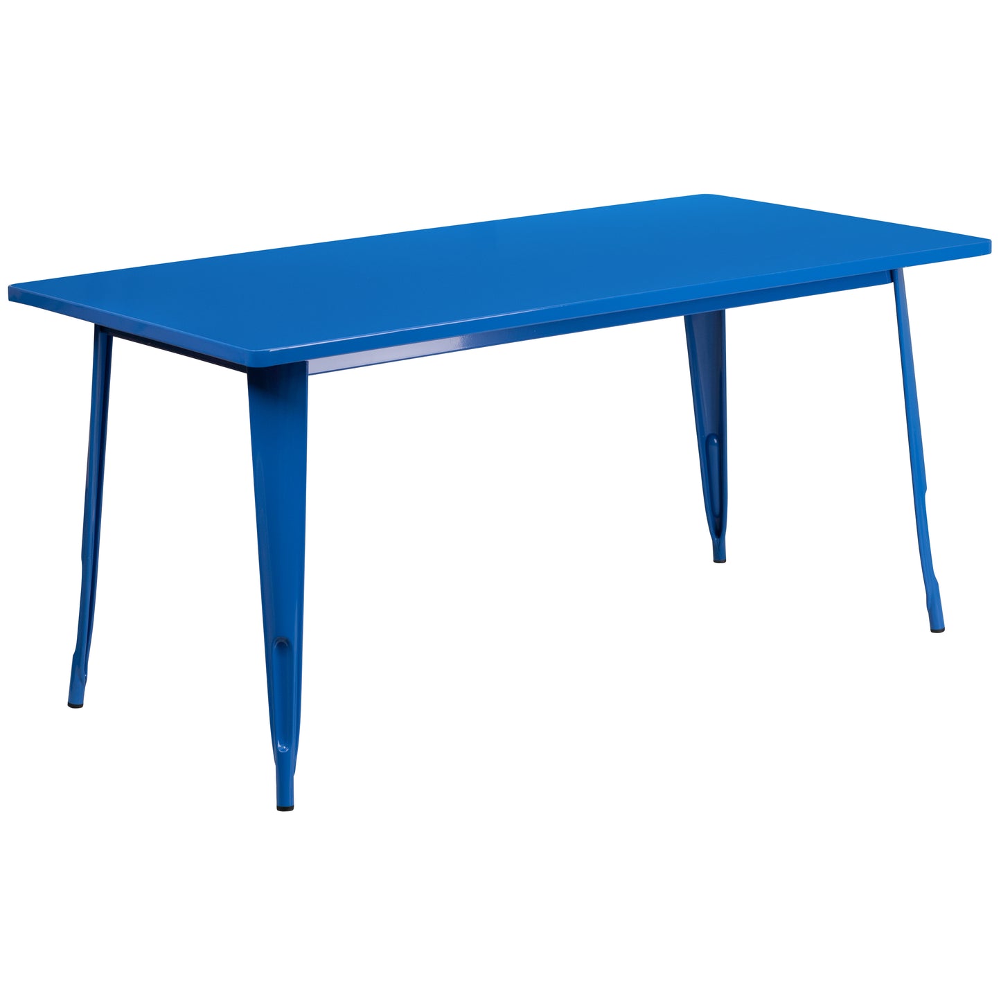 31.5x63 Blue Metal Table Set ET-CT005-4-30-BL-GG