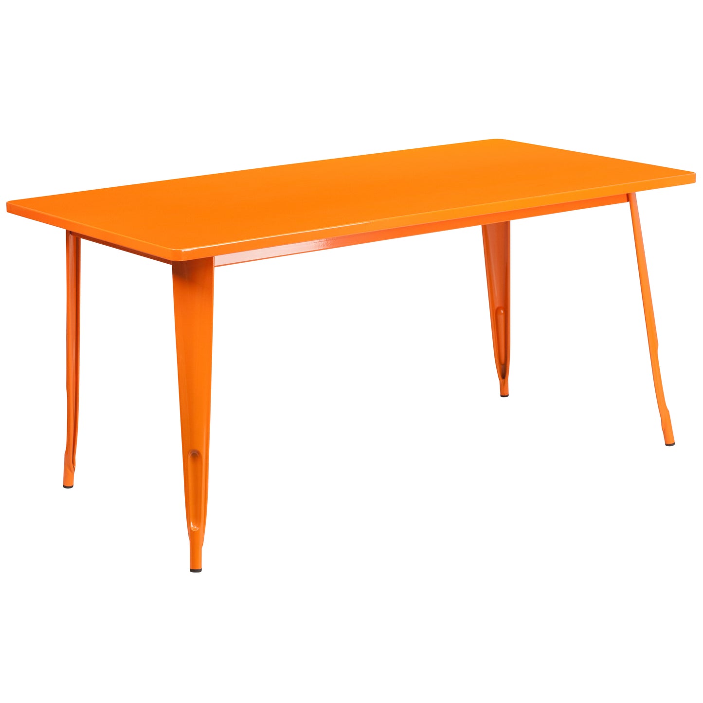 31.5x63 Orange Metal Table Set ET-CT005-4-30-OR-GG