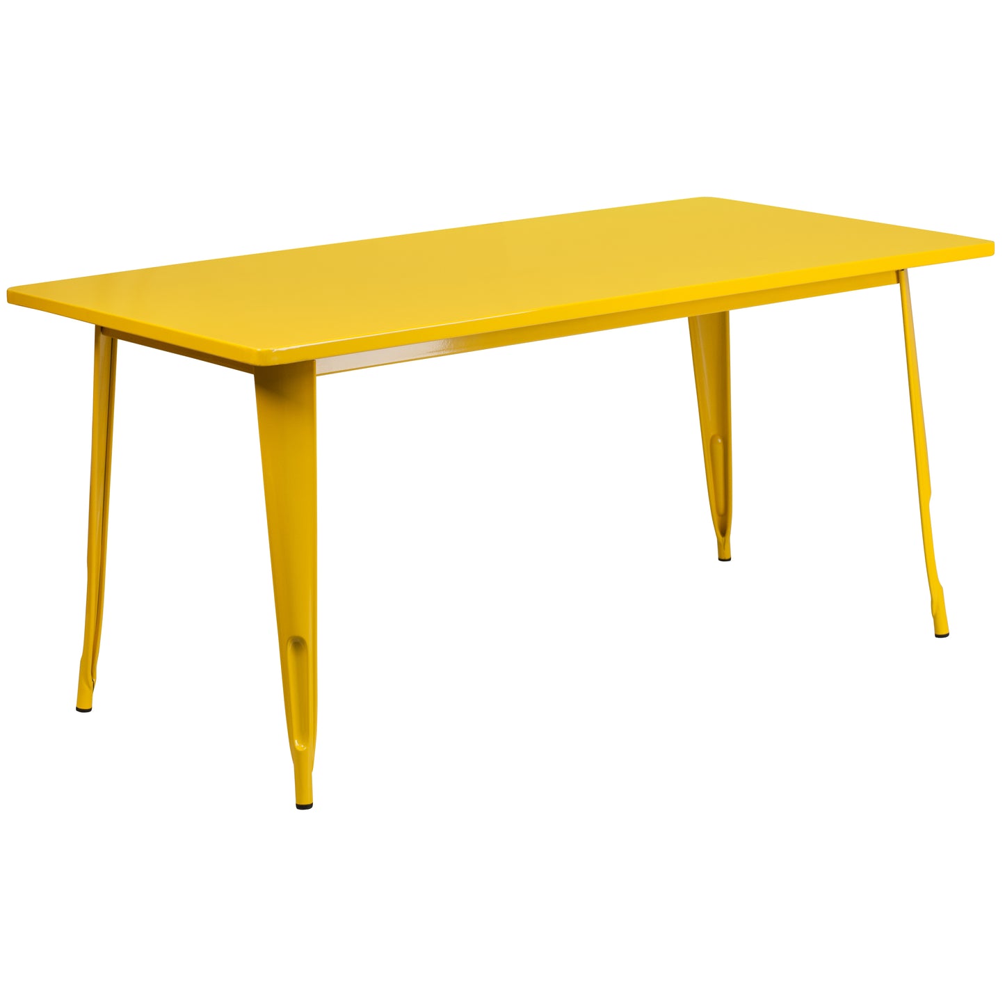 31.5x63 Yellow Metal Table Set ET-CT005-4-30-YL-GG