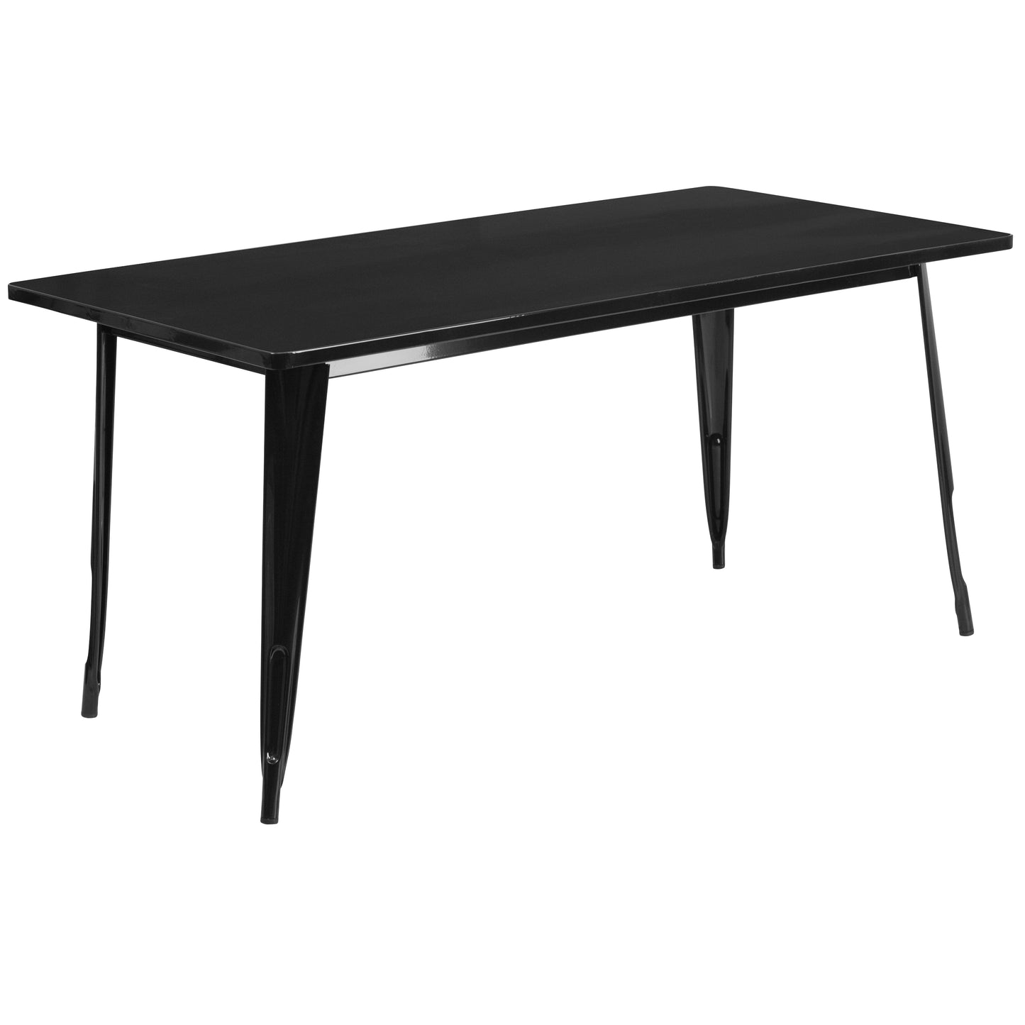 31.5x63 Black Metal Table Set ET-CT005-4-70-BK-GG