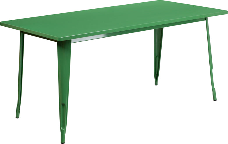 31.5x63 Green Metal Table Set ET-CT005-GN-GG