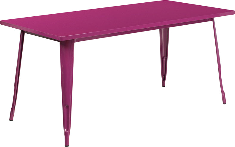 31.5x63 Purple Metal Table ET-CT005-PUR-GG