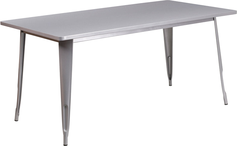 31.5x63 Silver Metal Table ET-CT005-SIL-GG