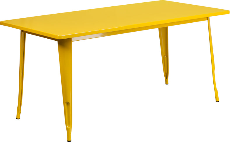 31.5x63 Yellow Metal Table ET-CT005-YL-GG